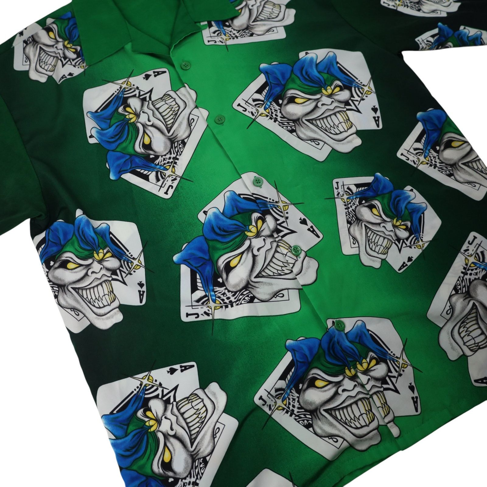 DC × Vintage Vintage Y2k DC Clothing Polyester Joker Card Button Up Shirt Size US XL / EU 56 / 4 - 3 Thumbnail