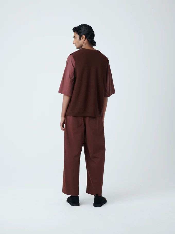 Studio Nicholson o1mle0824 Rib Zipped Vest in Chestnut Size US S / EU 44-46 / 1 - 4 Thumbnail