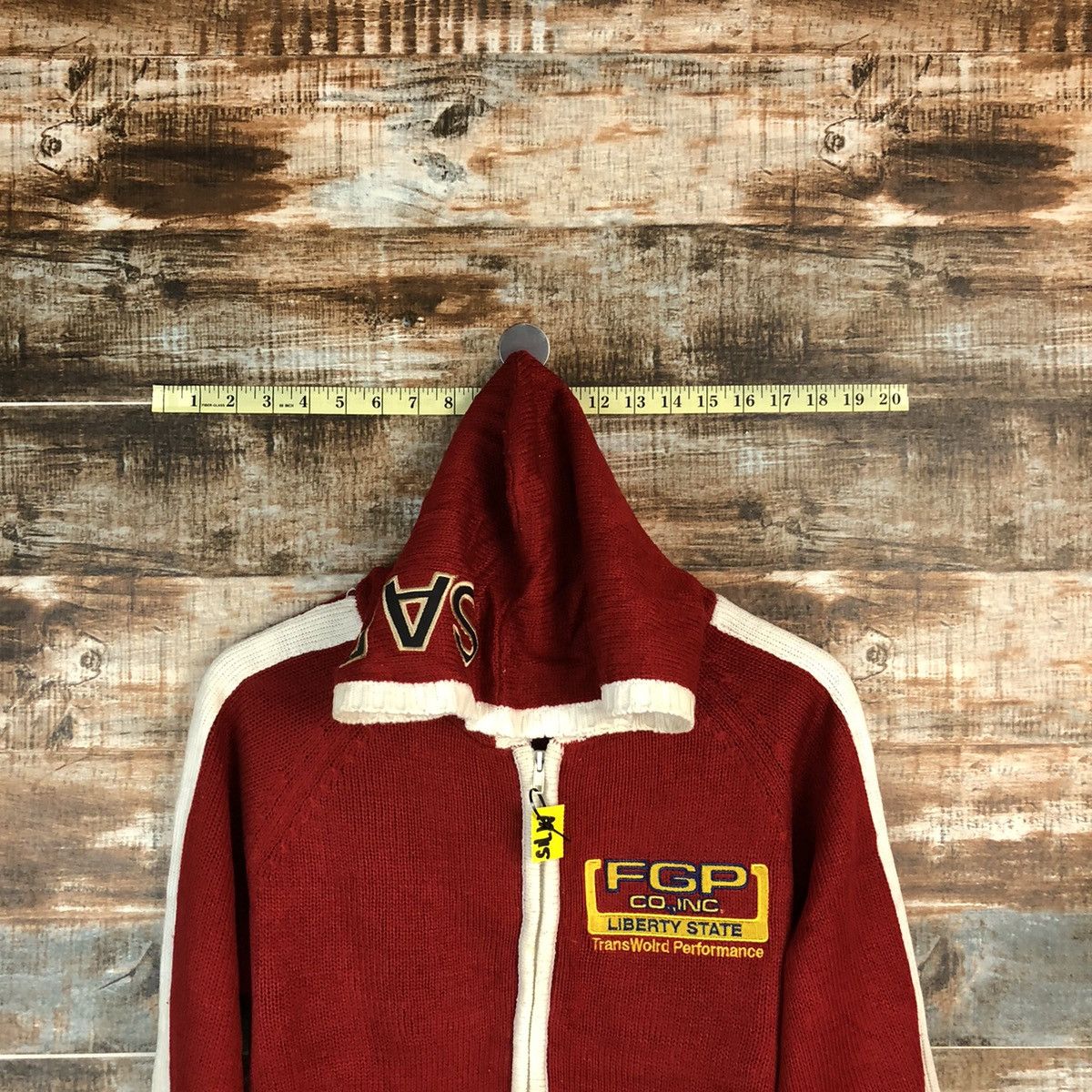 Homespun Knitwear × Japanese Brand Flaour Parfum Red Hoodi Knitwear #A1715 Size M / US 6-8 / IT 42-44 - 4 Thumbnail