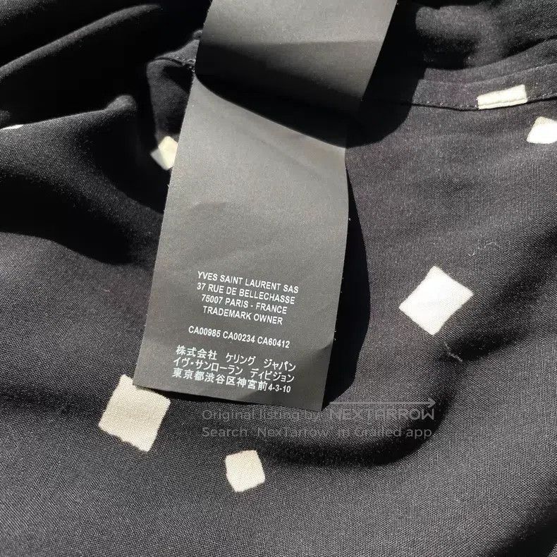 Saint Laurent Paris Saint Laurent Paris Ink Washed Mulberry Silk Short Sleeve Size XS / US 0-2 / IT 36-38 - 6 Thumbnail