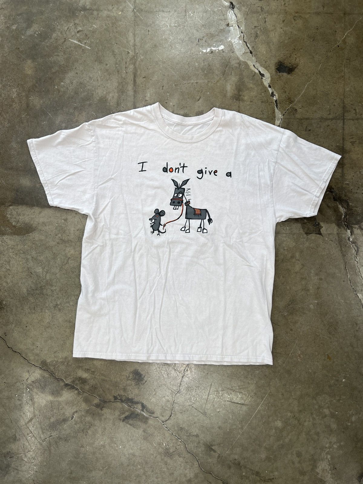 Vintage Don't Give a Rats Ass Graphic Tee Medium Size US M / EU 48-50 / 2 - 2 Thumbnail