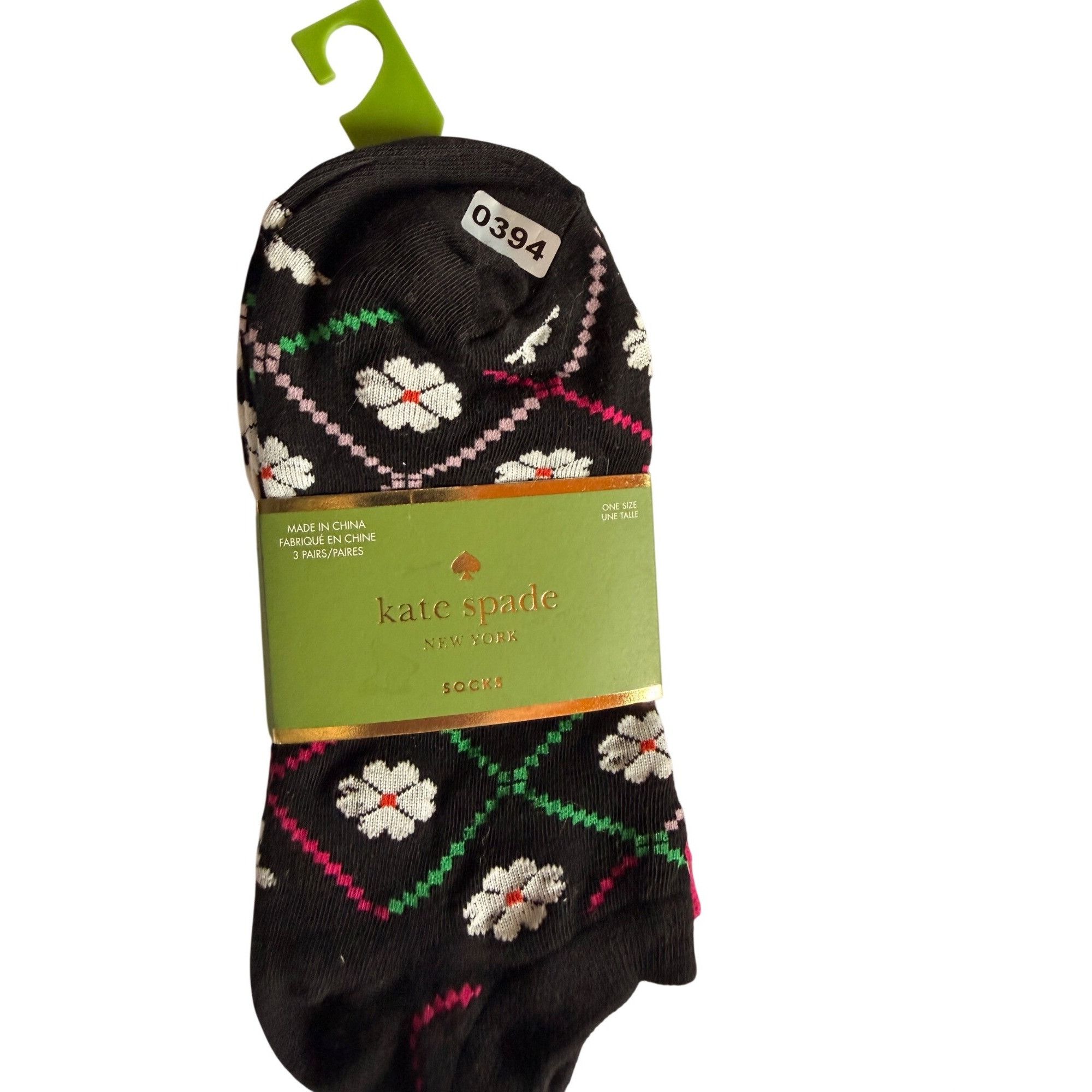 Kate Spade Kate Spade Womens 3-Pair Socks Set Floral & Striped Patterns Size ONE SIZE - 5 Thumbnail