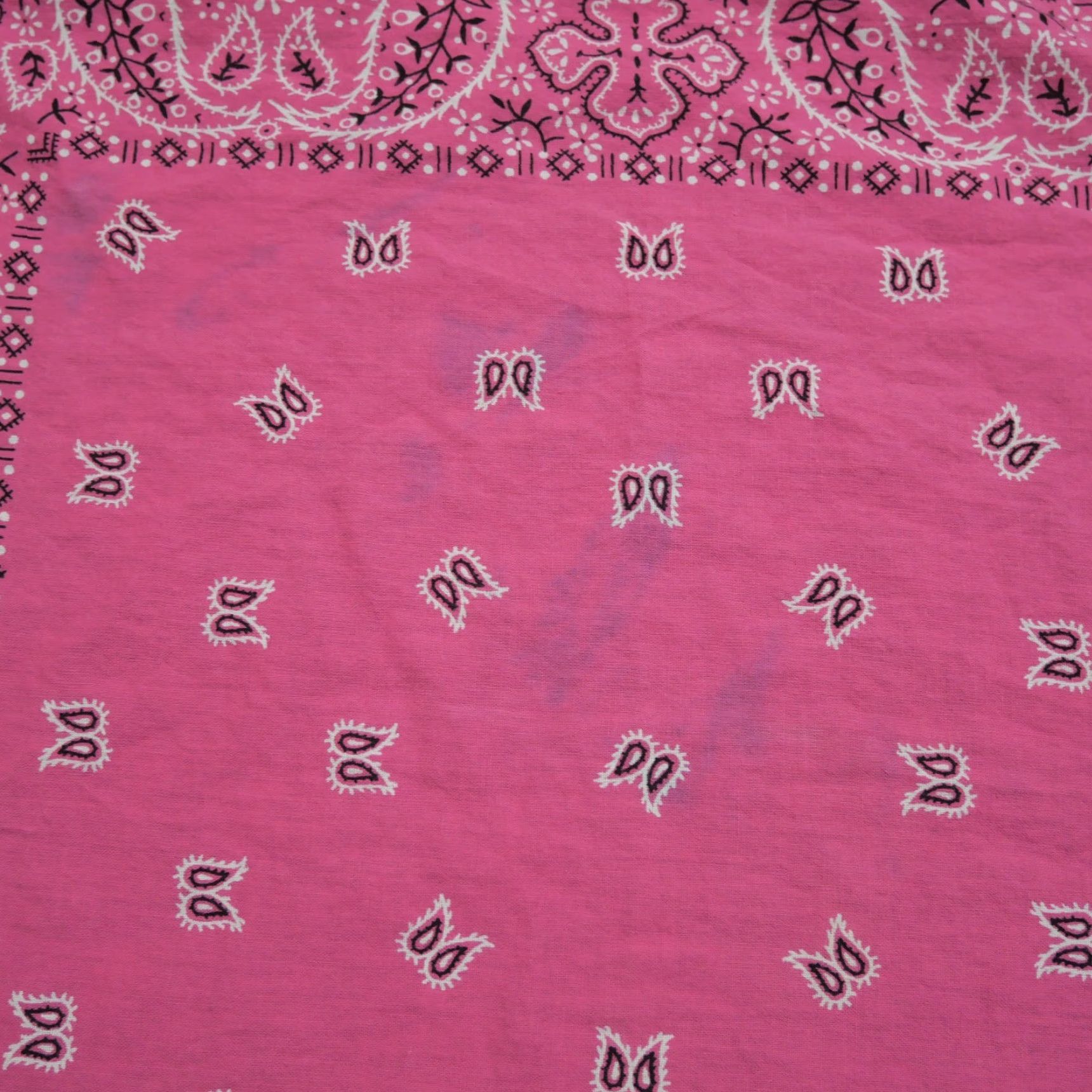 Pinko VINTAGE Wamcraft Bandana Paisley Red Cotton Handkerchief Men Bandana condition 6/10 Size ONE SIZE - 3 Thumbnail