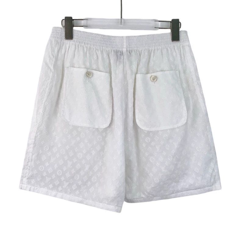 Louis Vuitton Louis Vuitton 23 white logo embossed full-print cotton ela Size 39" - 2 Thumbnail