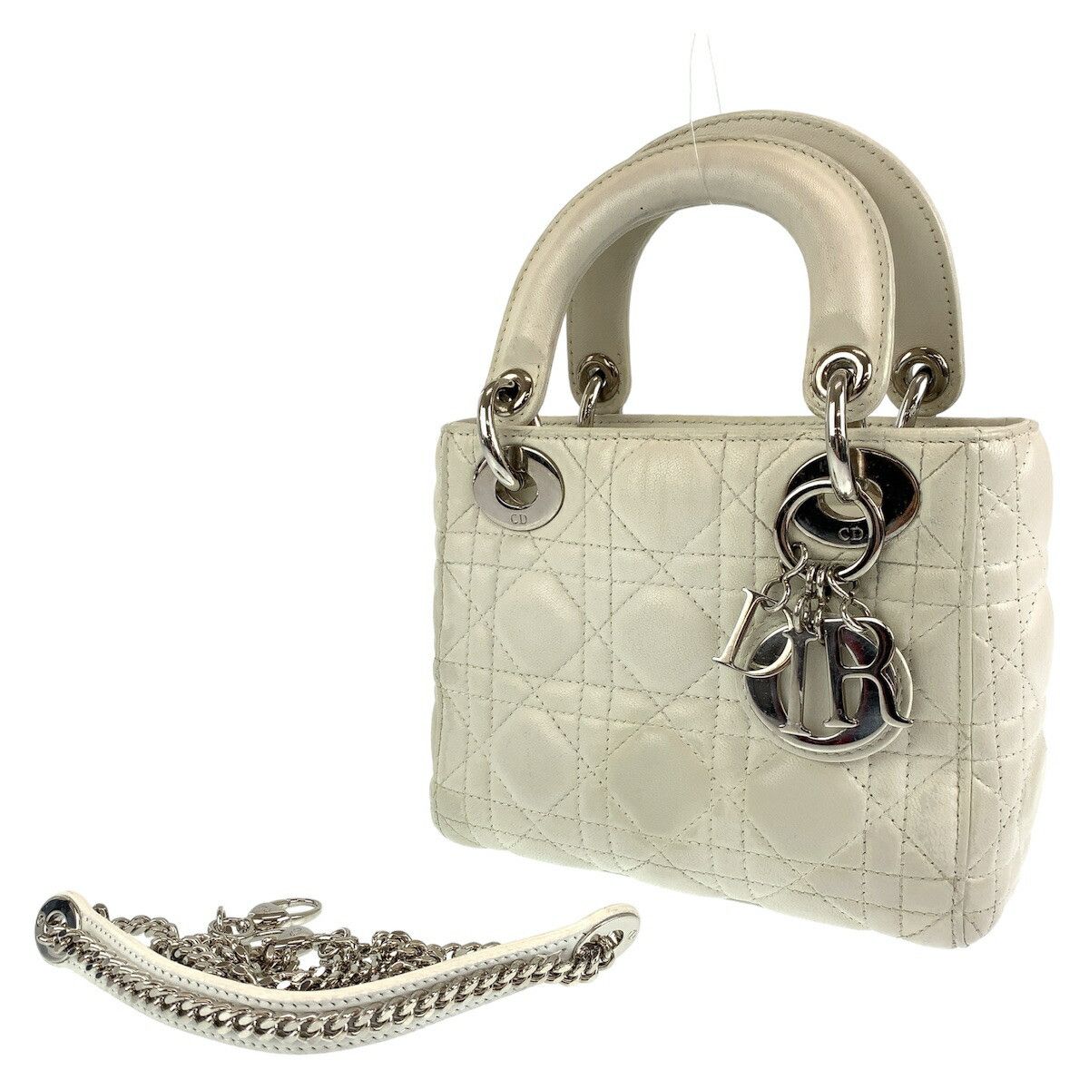 Dior Dior Dior Lady Dior Leather Handbag Leather Handbag in Very Good Condition Size ONE SIZE - 1 Thumbnail