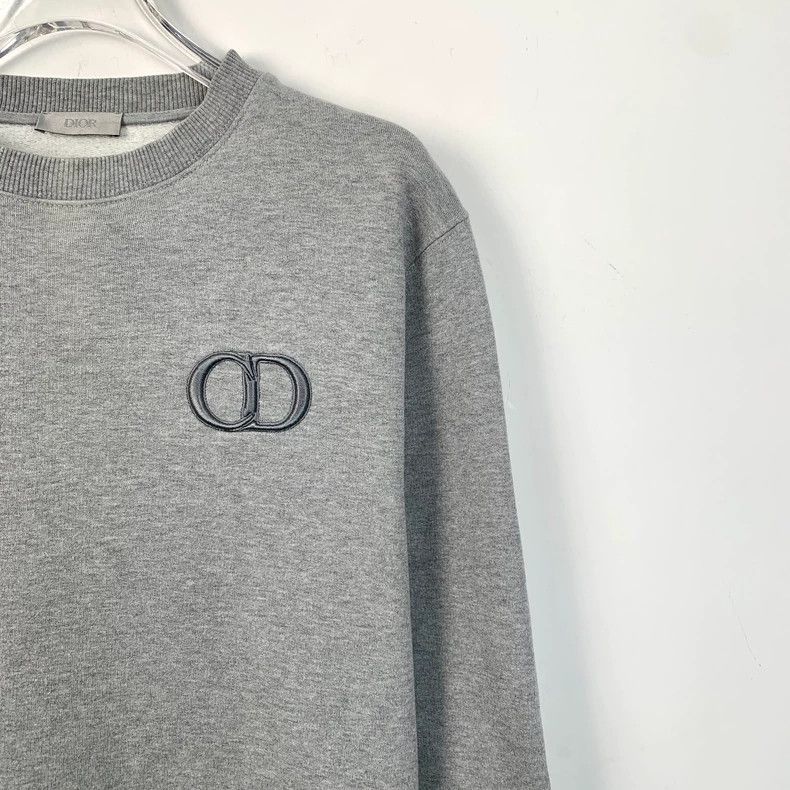 Dior Dior Gray CD letter embroidery cotton round-neck long-sleev Size US S / EU 44-46 / 1 - 3 Thumbnail