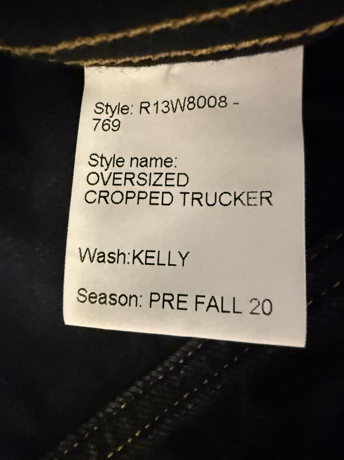 R13 R13 OVERSIZED CROPPED TRUCKER Size S / US 4 / IT 40 - 7 Thumbnail