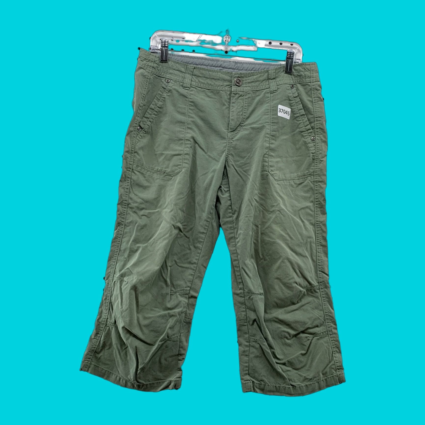Vintage Kuhl Hiking Crop Cargo Pants Womens Size 10 Green Outdoor Hike 32x20 Size 32" / US 10 / IT 46 - 1 Thumbnail