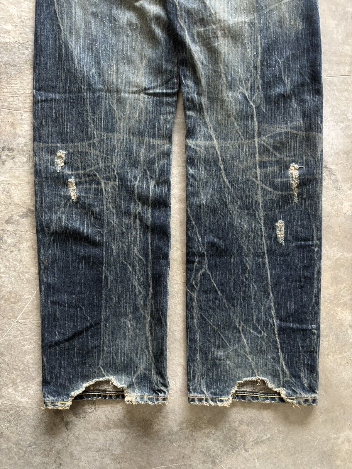 Edwin edwin distressed japanese denim studded skull punk sashiko Size US 28 / EU 44 - 21 Thumbnail