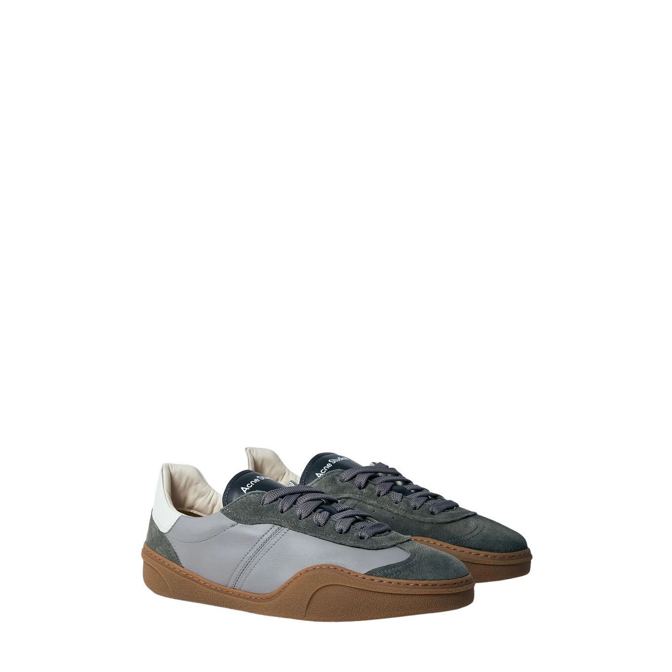 Acne Studios ACNE STUDIOS Bars Multi/Grey Leather Sneakers New (Men's siz Size US 7 / EU 40 - 2 Thumbnail