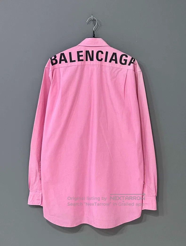 Balenciaga Balenciaga Back Logo Long Sleeve Shirt Size XS / US 0-2 / IT 36-38 - 3 Thumbnail