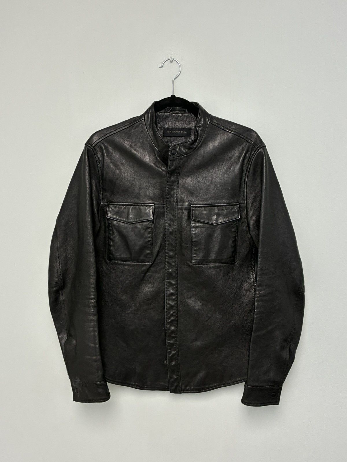 John Varvatos Leather Shirt Jacket Small Size US S / EU 44-46 / 1 - 3 Thumbnail