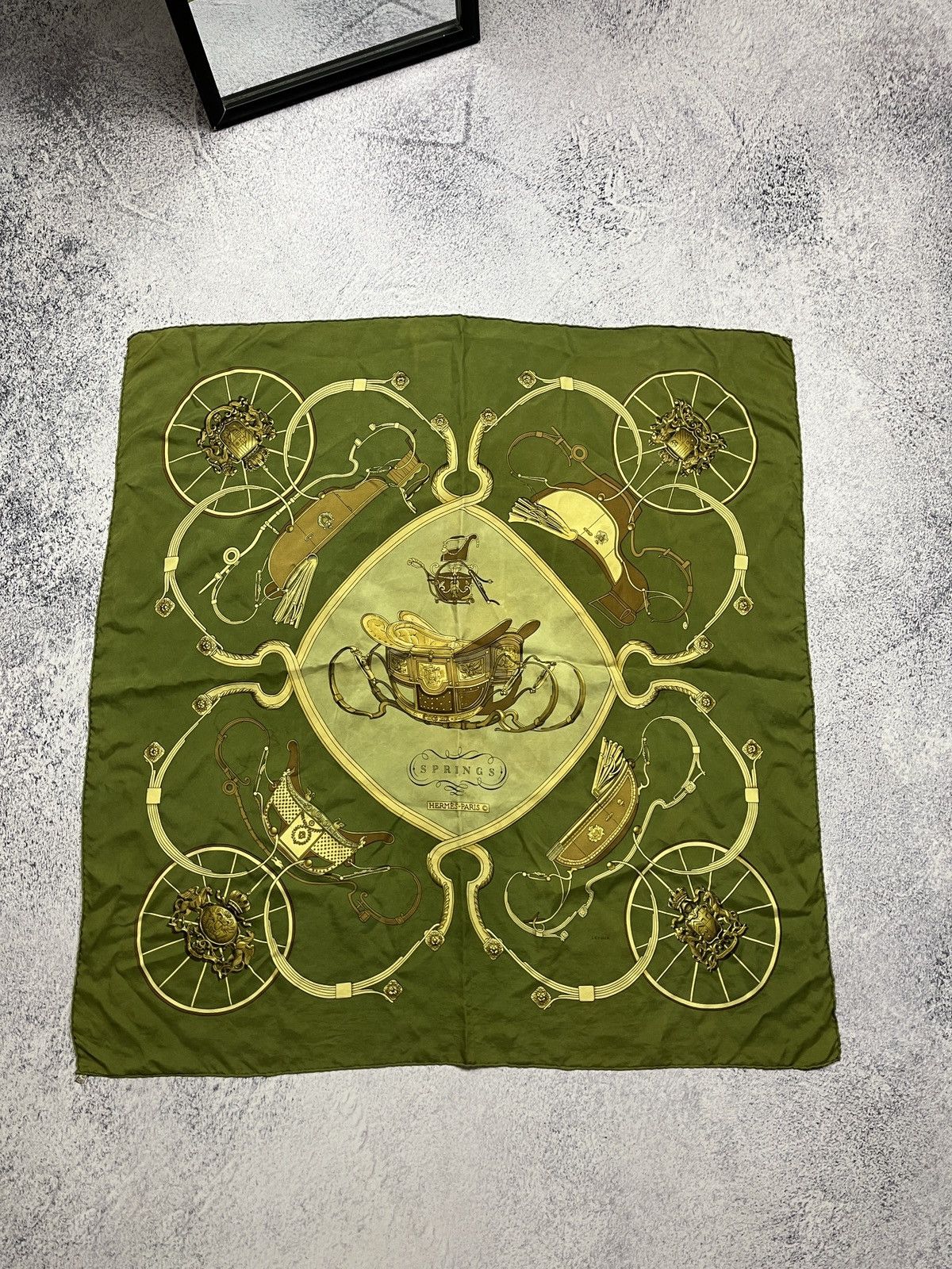 Hermes Vintage 90’s Hermes Springs Silk Scarf Philippe LeDoux Rare Size ONE SIZE - 2 Thumbnail