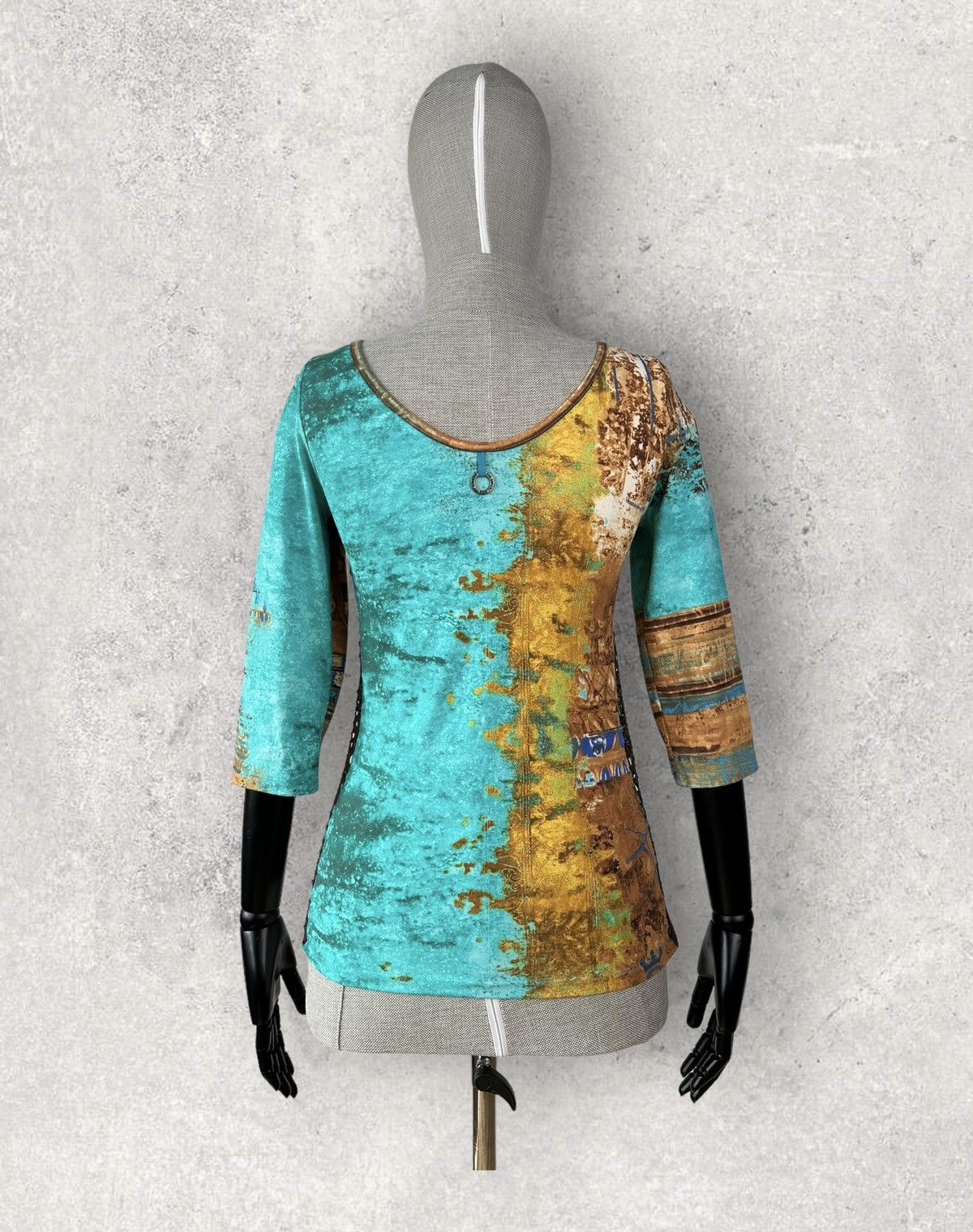 Other Save the Queen 3/4 Sleeve Mesh Top Blouse like Gaultier Size L / US 10 / IT 46 - 3 Thumbnail