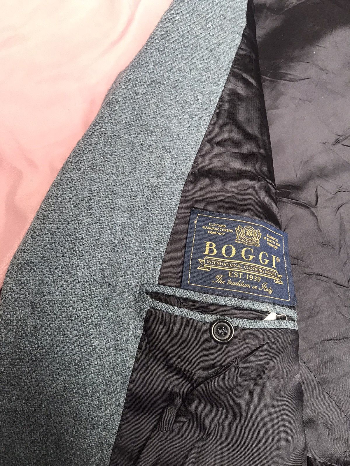Boggi BOGGI MILANO PURE WOOL MOON WOVEN IN ENGLAND TWEED WHIPCORD Size 46R - 1 Thumbnail