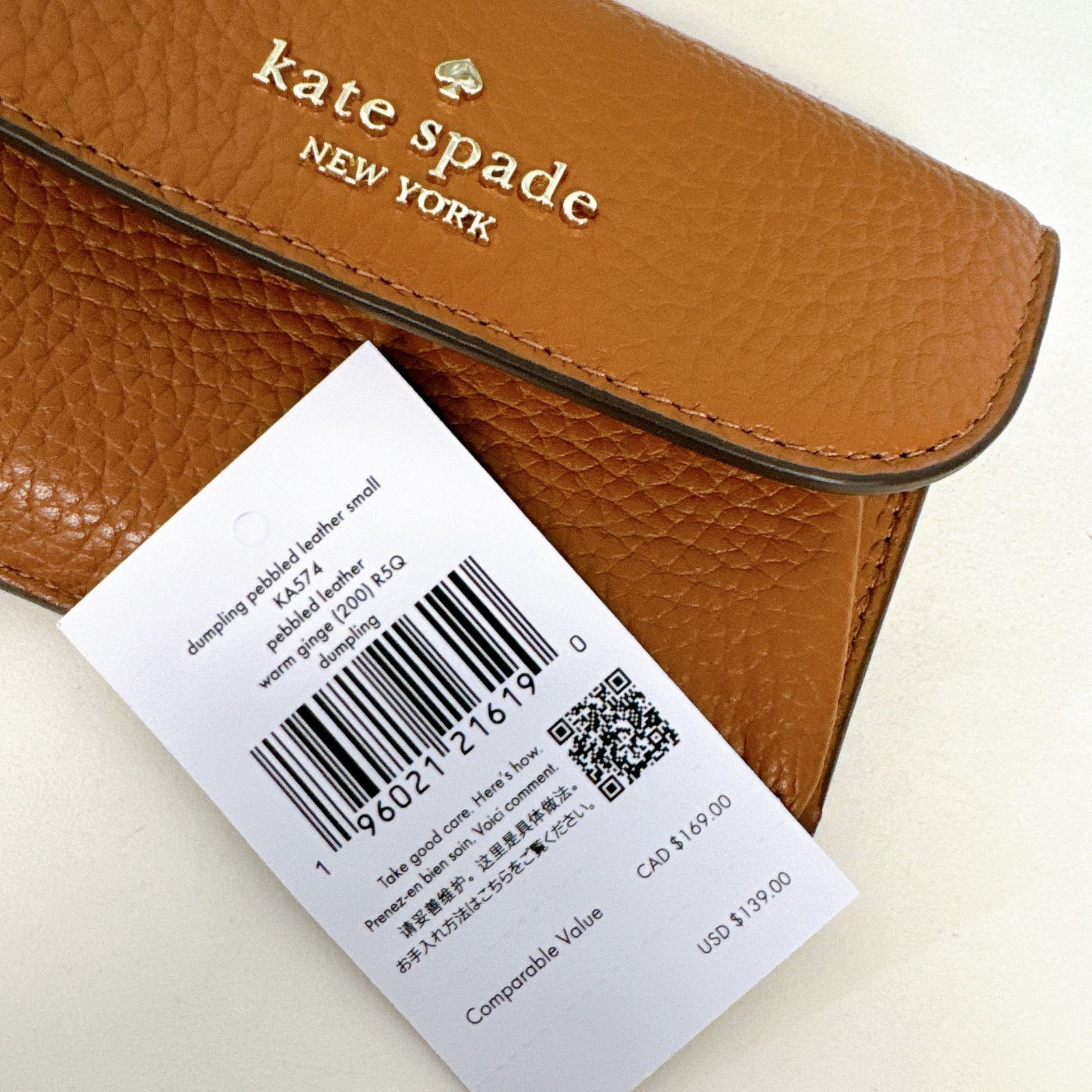Kate Spade Kate Spade KA574 Dumpling Pebbled Leather Small IN Brown Size ONE SIZE - 5 Thumbnail