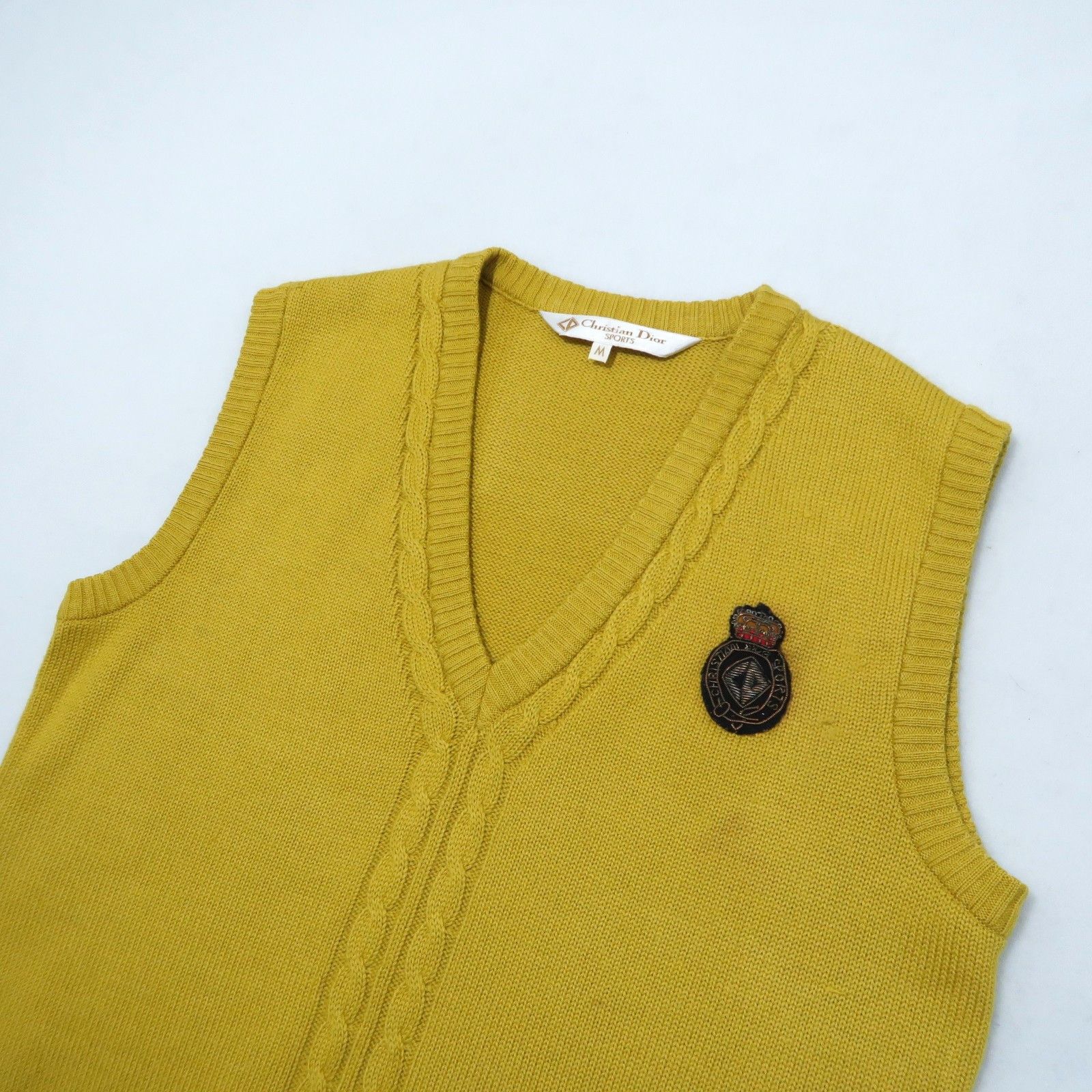 Christian Dior Monsieur 🔥RARE🔥90s Christian Dior Sports Cable Knit Vest Size US M / EU 48-50 / 2 - 3 Thumbnail