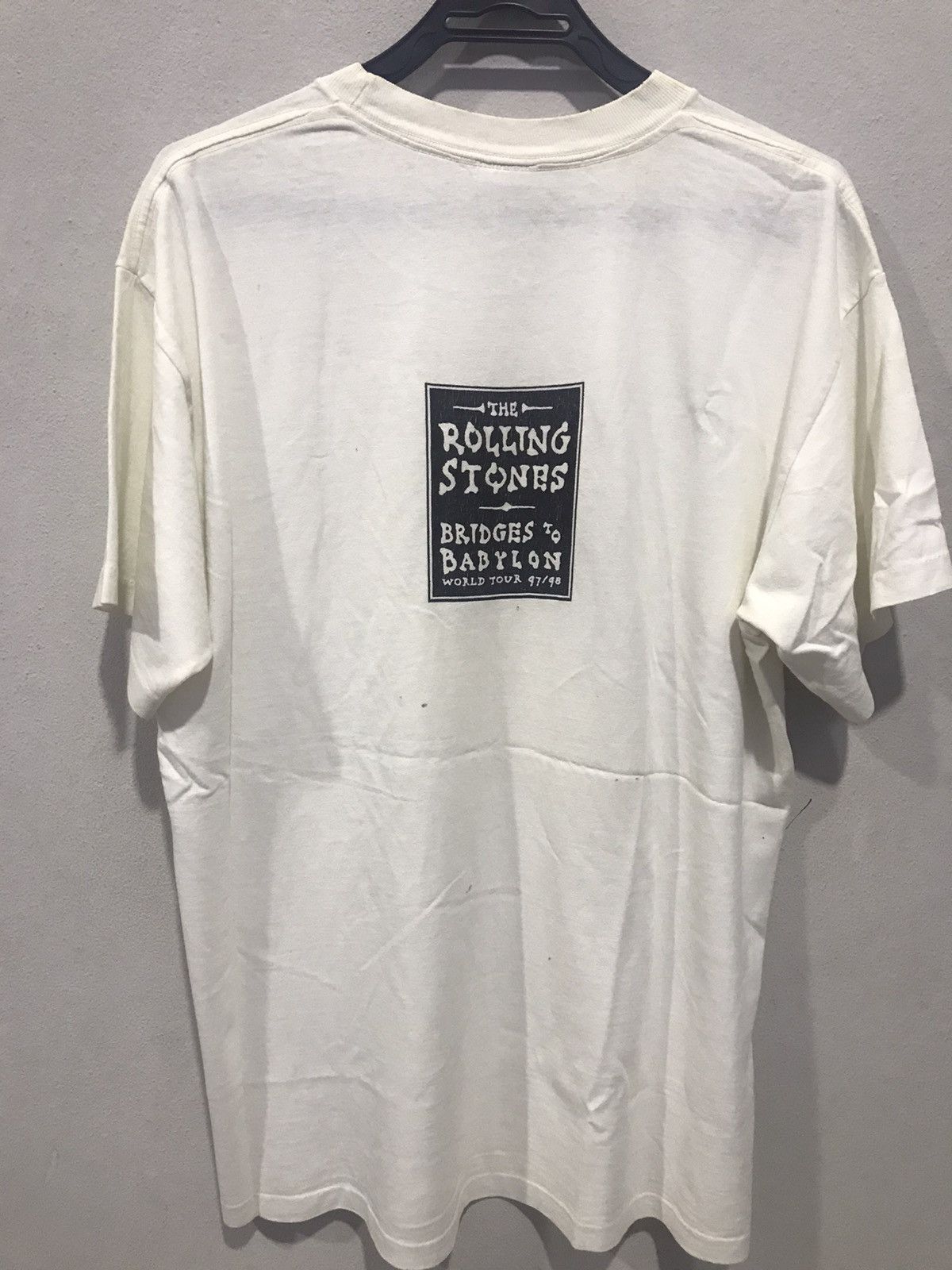 Band Tees × The Rolling Stones × Vintage Vintage The Rolling Stone Bridge To Babylon World Tour Tee Size US L / EU 52-54 / 3 - 2 Thumbnail