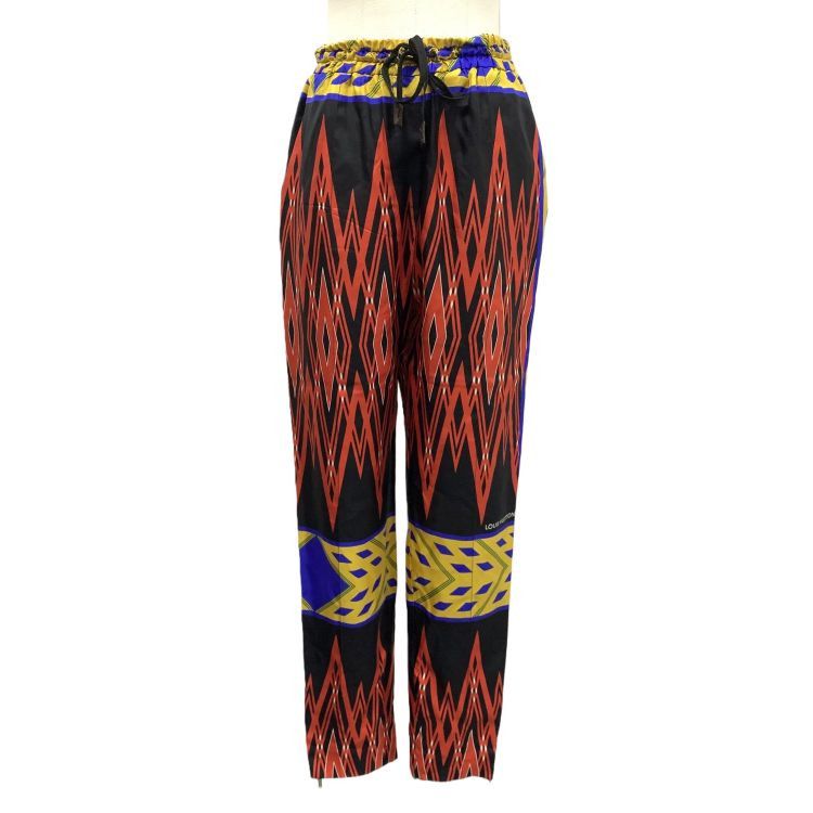 Louis Vuitton Louis Vuitton Silk Patterned Pants Size 36 Size 25" / US 0 / IT 36 - 1 Thumbnail