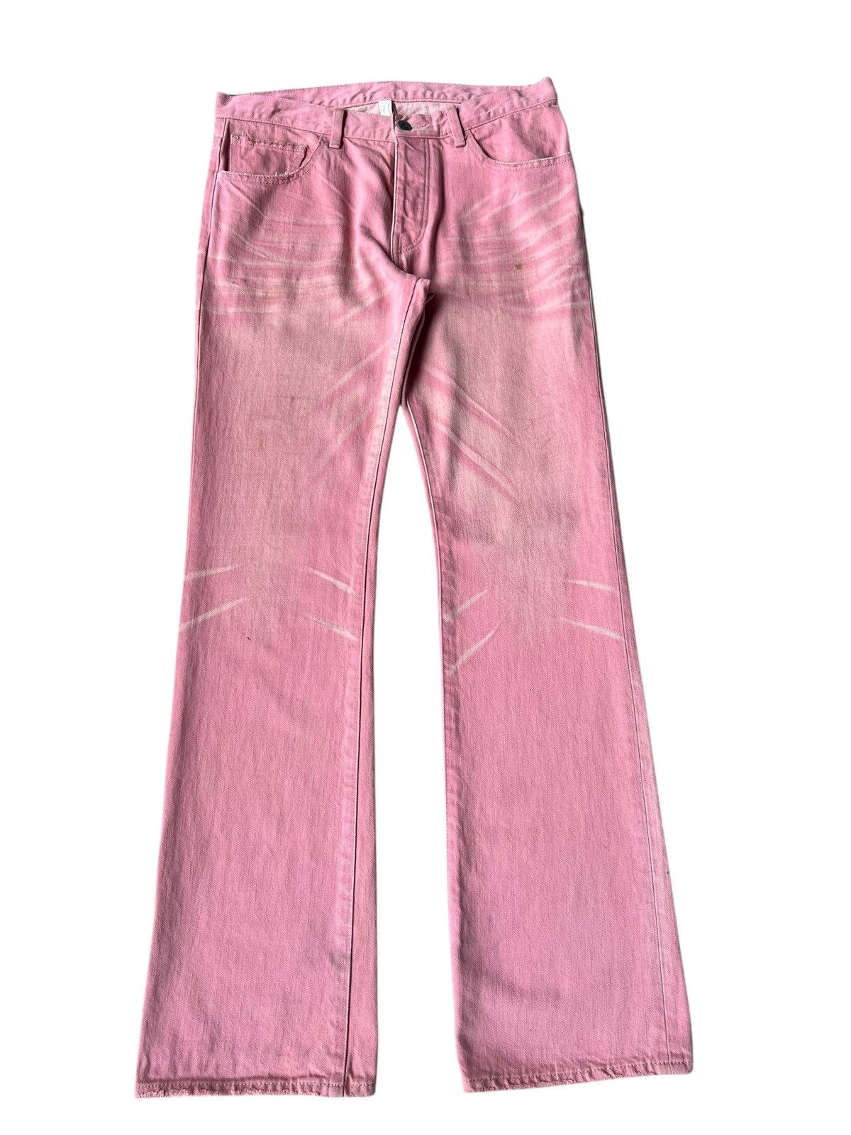 wjk WJK Japan Distressed Aging Dirty Mud Denim Bootcut Jeans Size US 31 - 1 Thumbnail