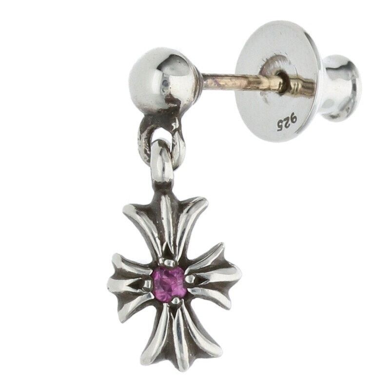 Chrome Hearts Chrome Hearts Silver Sapphire Drop Earring Size ONE SIZE - 1 Thumbnail