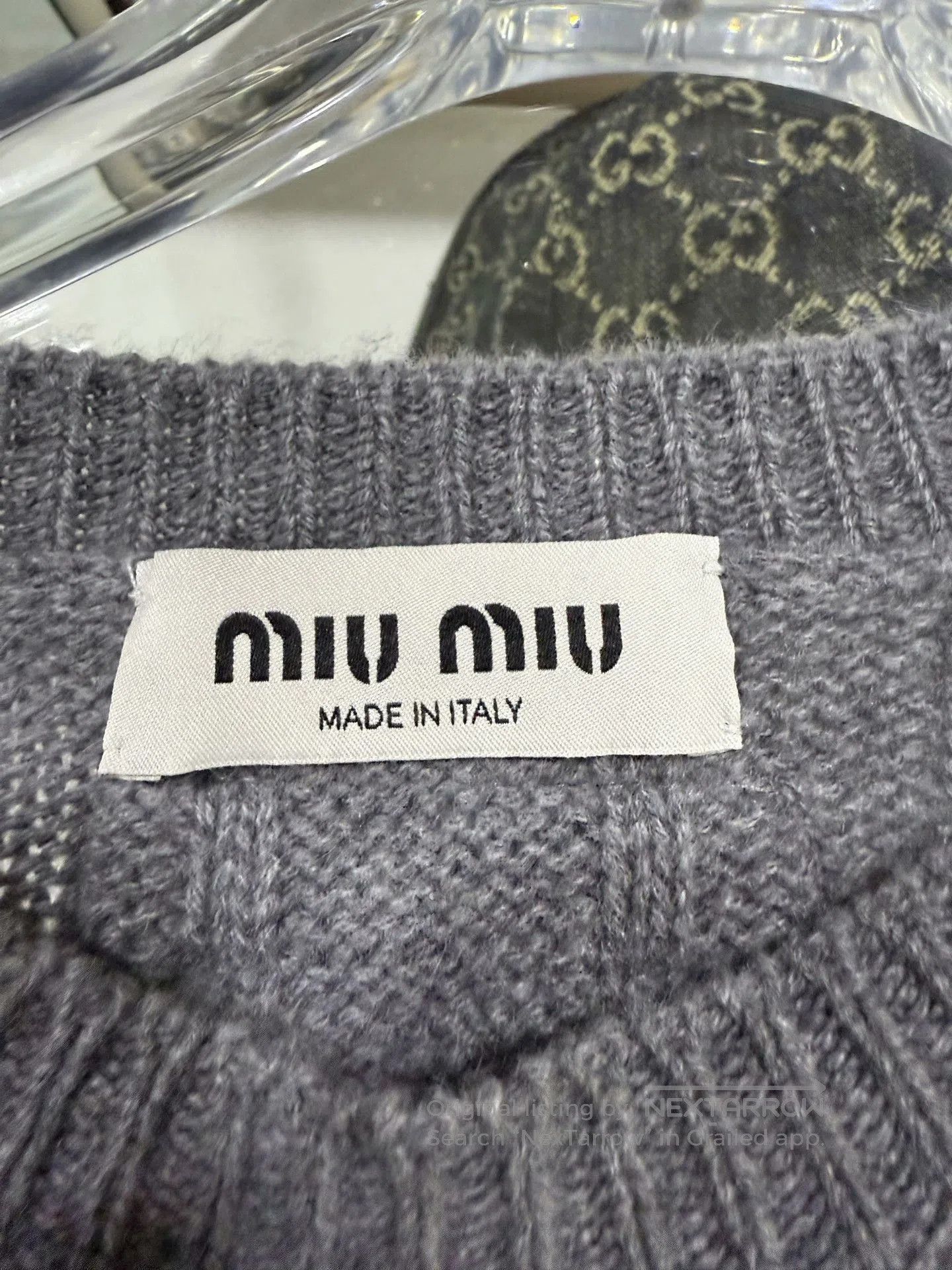 Miu Miu Miu Miu Gray Short Knit Sweater Size 38. Size S / US 4 / IT 40 - 6 Thumbnail