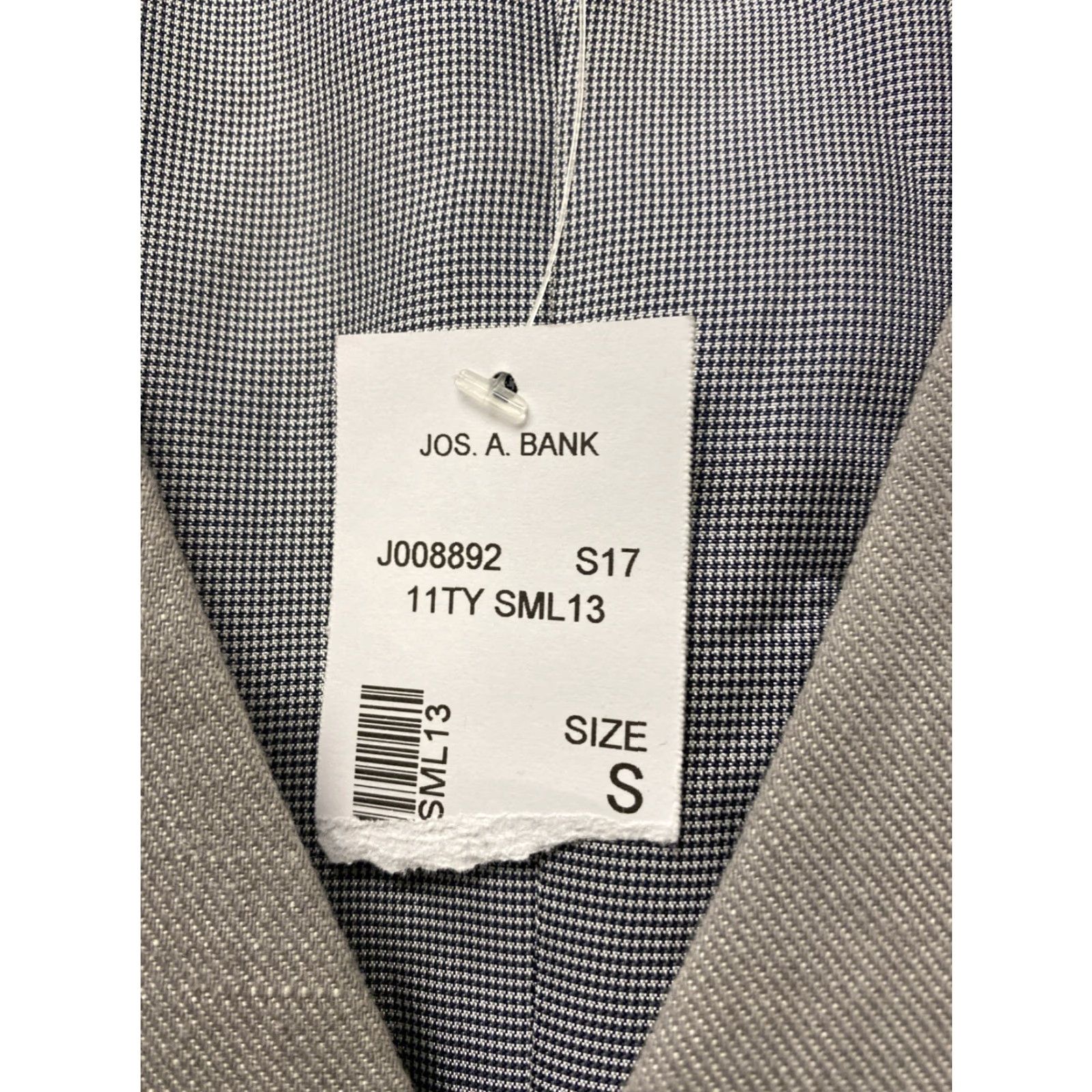 Vintage Jos A Bank Vest Jacket Mens Small Gray NWT 14034 Dress Vest Waistcoat Cotton Linen Solid Polyester Insulation Limited Edition Size US S / EU 44-46 / 1 - 3 Thumbnail