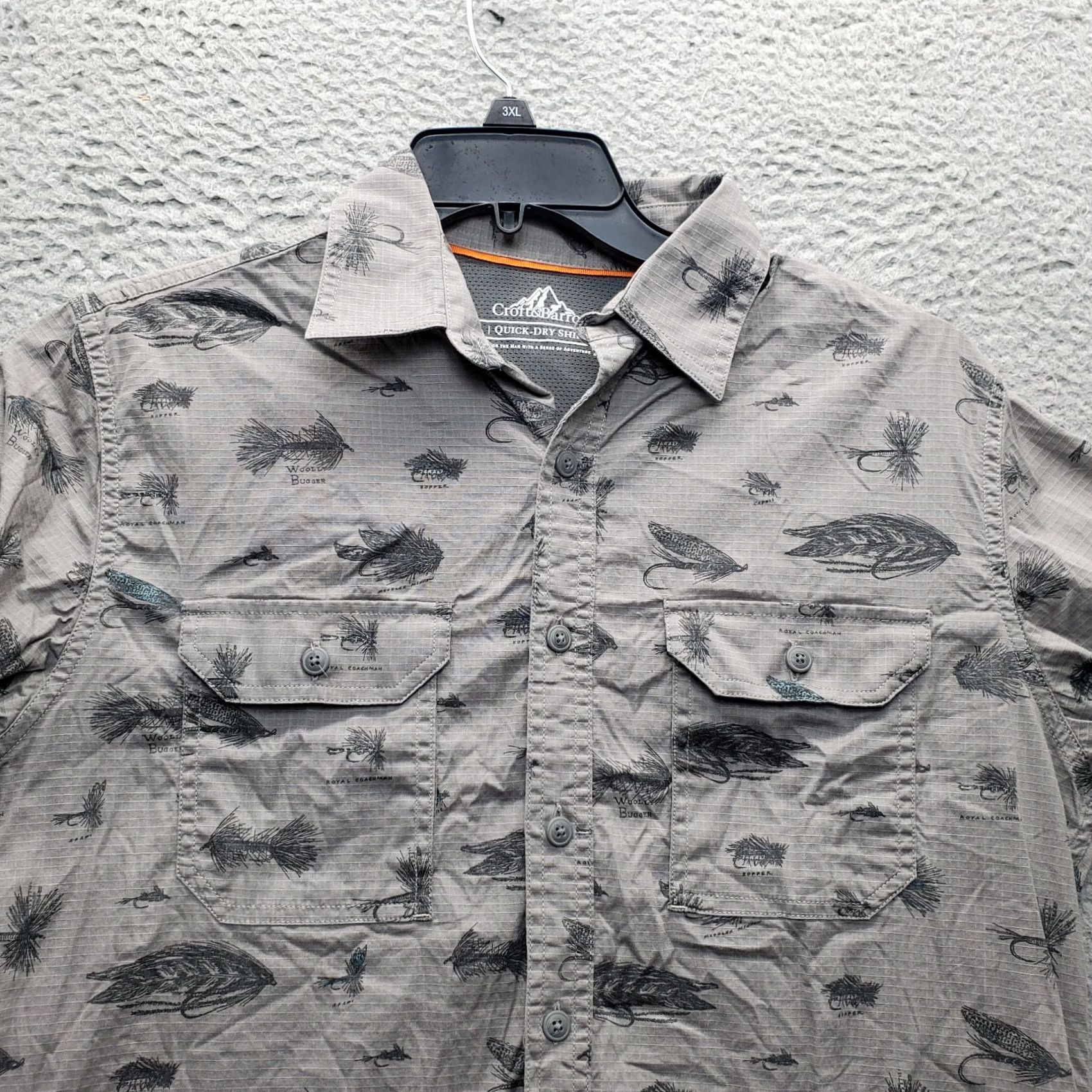Croft & Barrow Croft & Barrow Mens Shirt S Multicolor Woolly Bugger Print Quick Dry Ripstop Casual Outdoor Button-Up Shirt Mens S Size US S / EU 44-46 / 1 - 5 Thumbnail