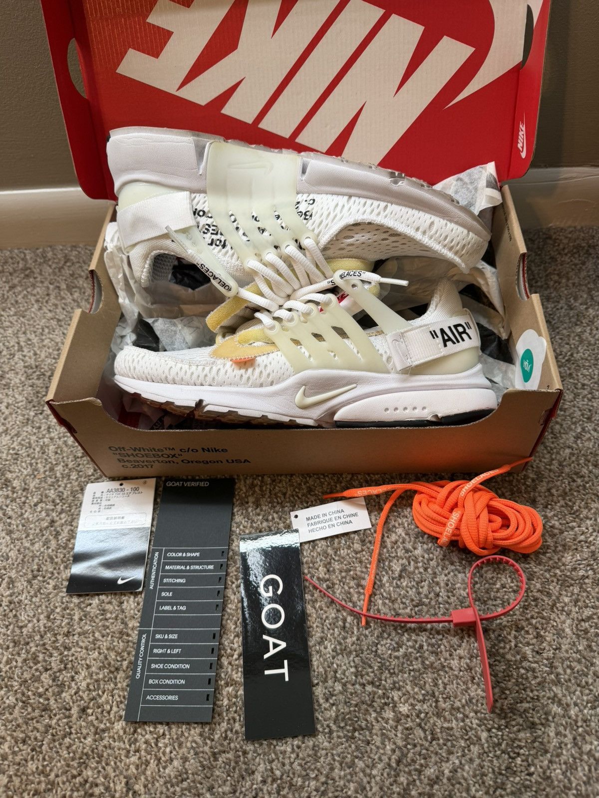 Nike × Off-White Nike air presto off white Size US 8 / EU 41 - 9 Thumbnail