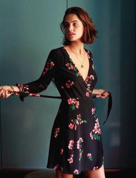 Sezane Sezane Elsa Silk Bouquet Print Floral Mini Dress EU 38 Size S / US 4 / IT 40 - 7 Thumbnail