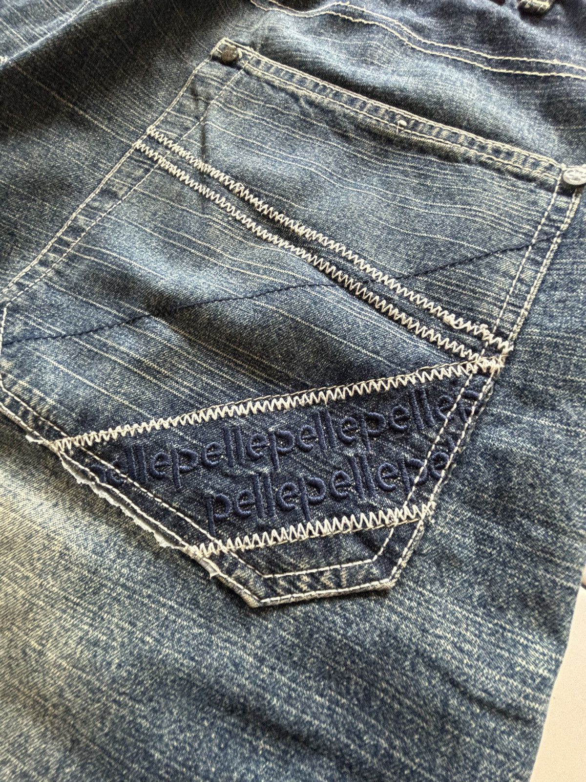 Pelle Pelle Pelle Pelle Mud Wash Baggy Patchwork Denim Jeans Size US 32 / EU 48 - 21 Thumbnail