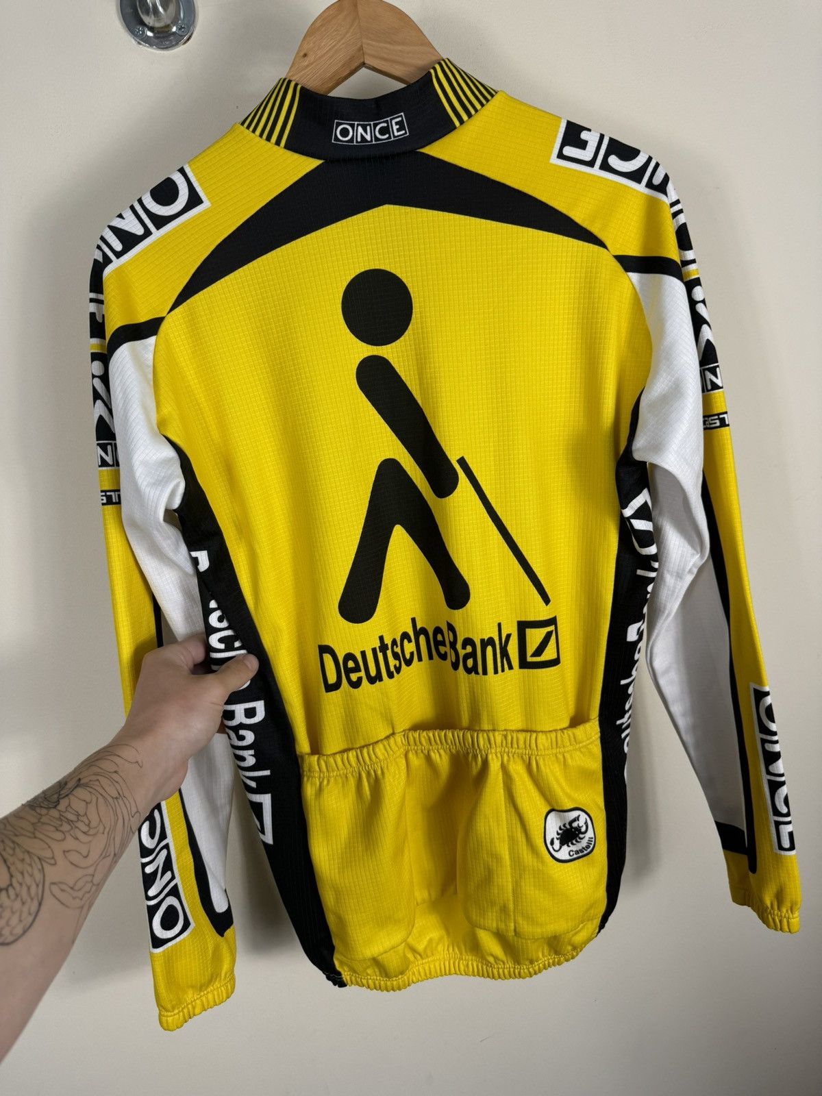 Vintage CASTELLI 🦂 Vintage ONCE Deutsche Bank Cycling Jersey Size US L / EU 52-54 / 3 - 7 Thumbnail
