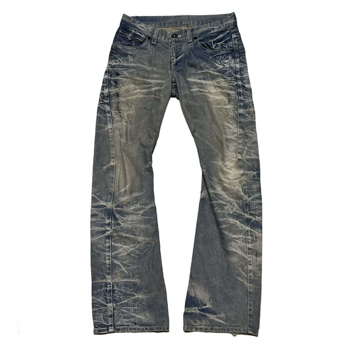 Japanese Brand Rattle Trap Japanese Brand Distressed Style Denim Jeans Size US 33 - 1 Thumbnail