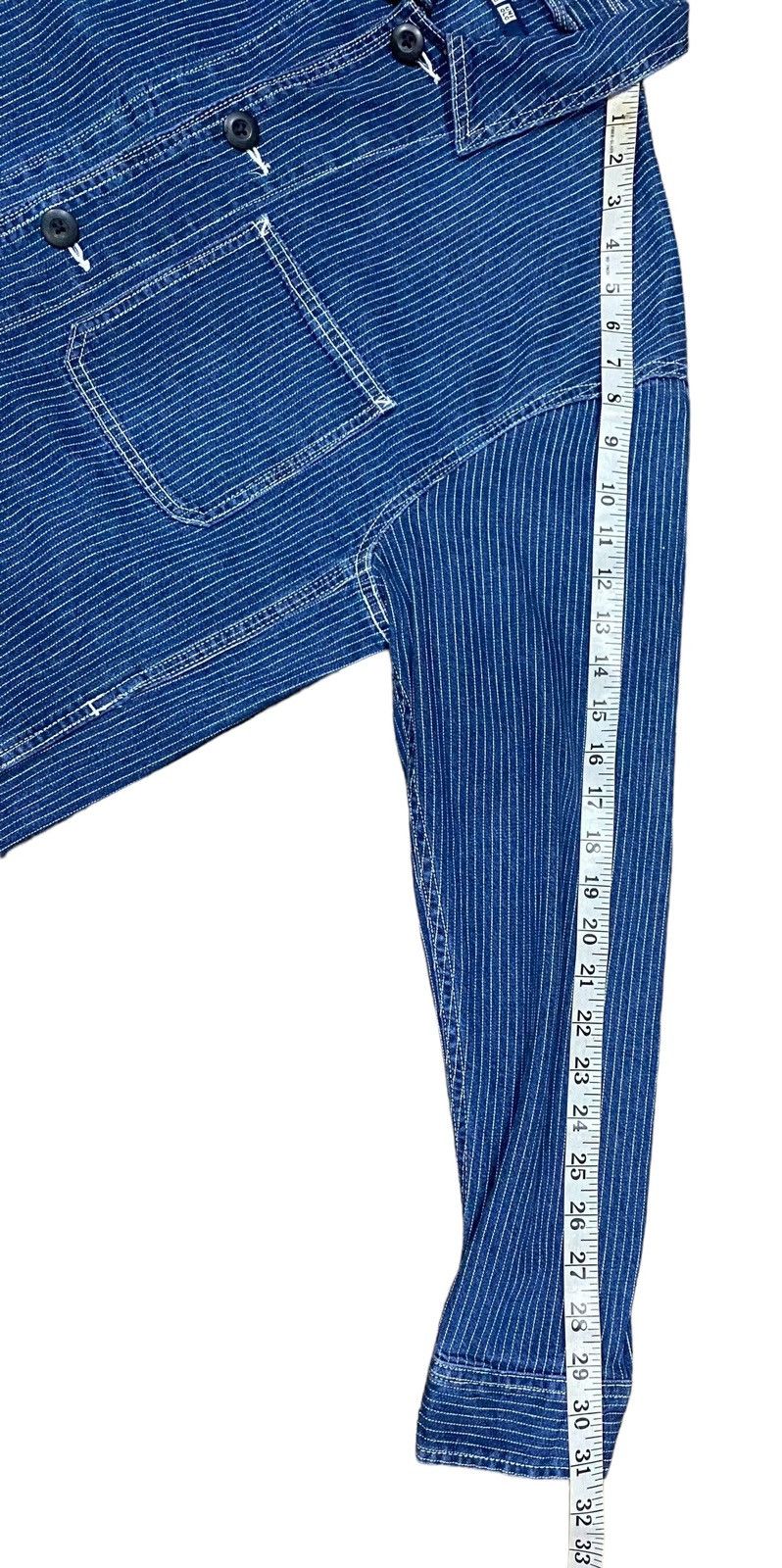 Uniqlo Rare UNIQLO Wabash Stripes Chore Denim Jacket sz M Size US M / EU 48-50 / 2 - 21 Thumbnail