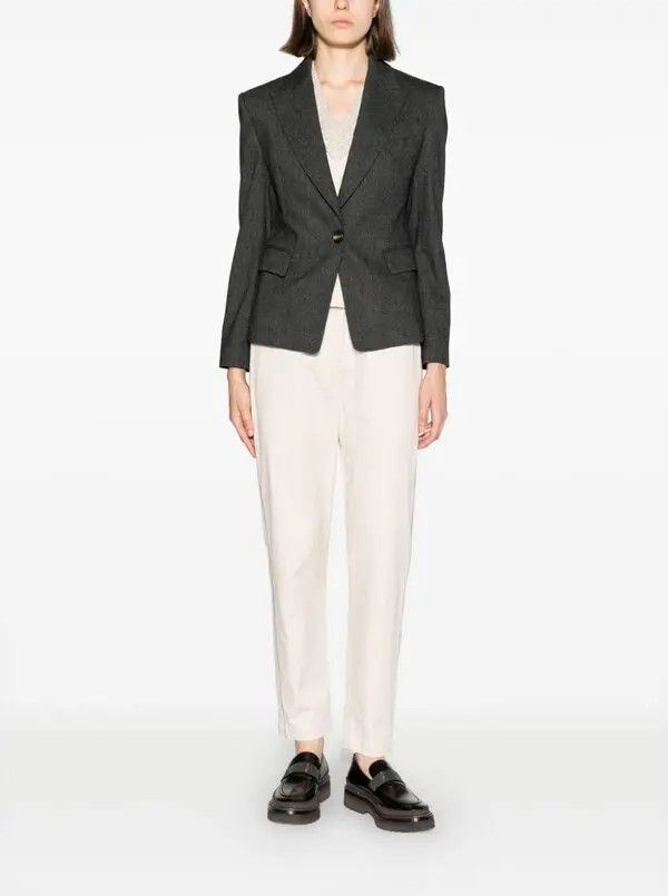 Brunello Cucinelli o1y0725 Blazer in Dark Gray Size XS / US 0-2 / IT 36-38 - 5 Thumbnail