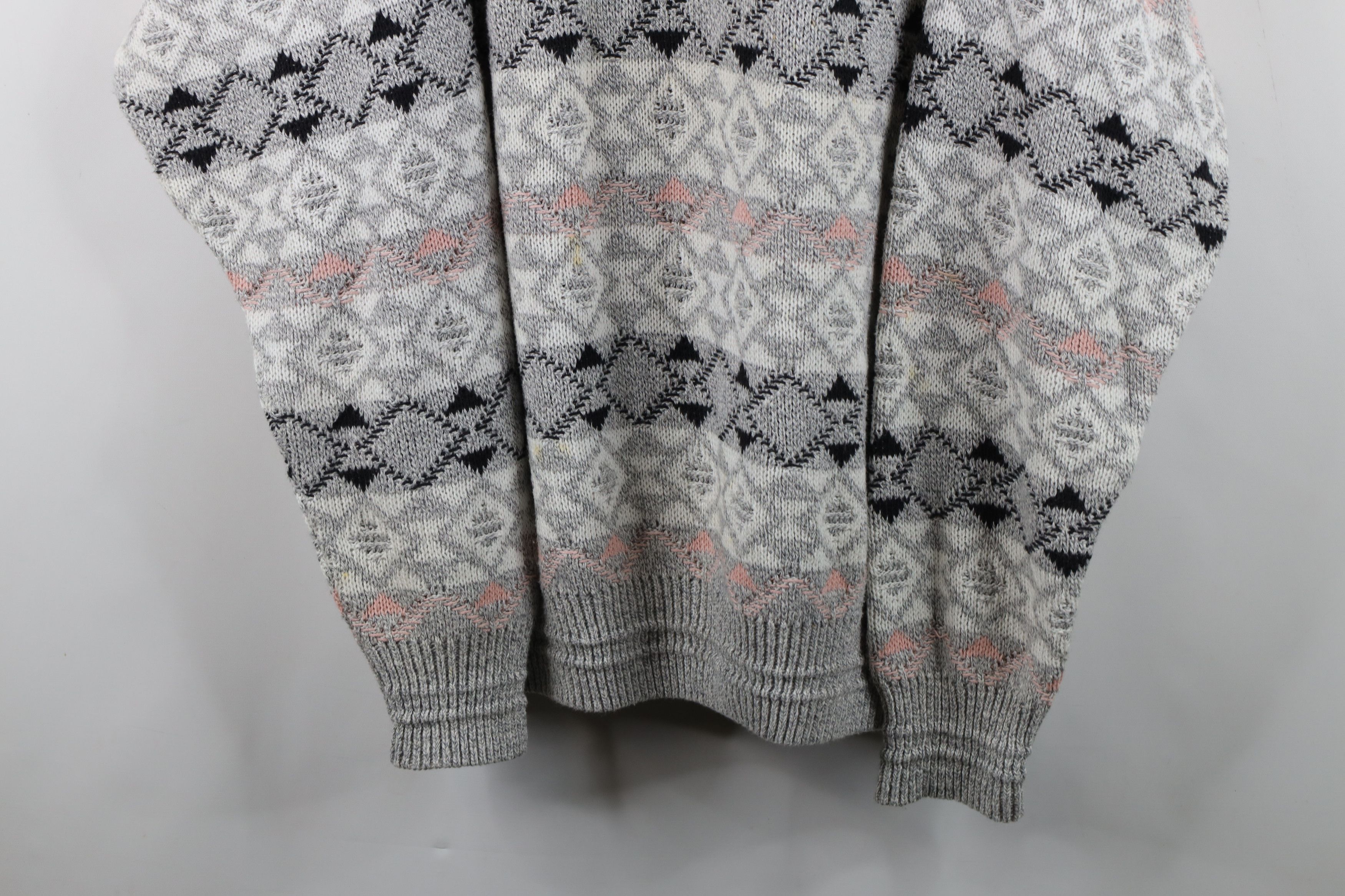 Vintage Vintage 90s Streetwear Fair Isle Geometric Crewneck Sweater Size US XL / EU 56 / 4 - 3 Thumbnail