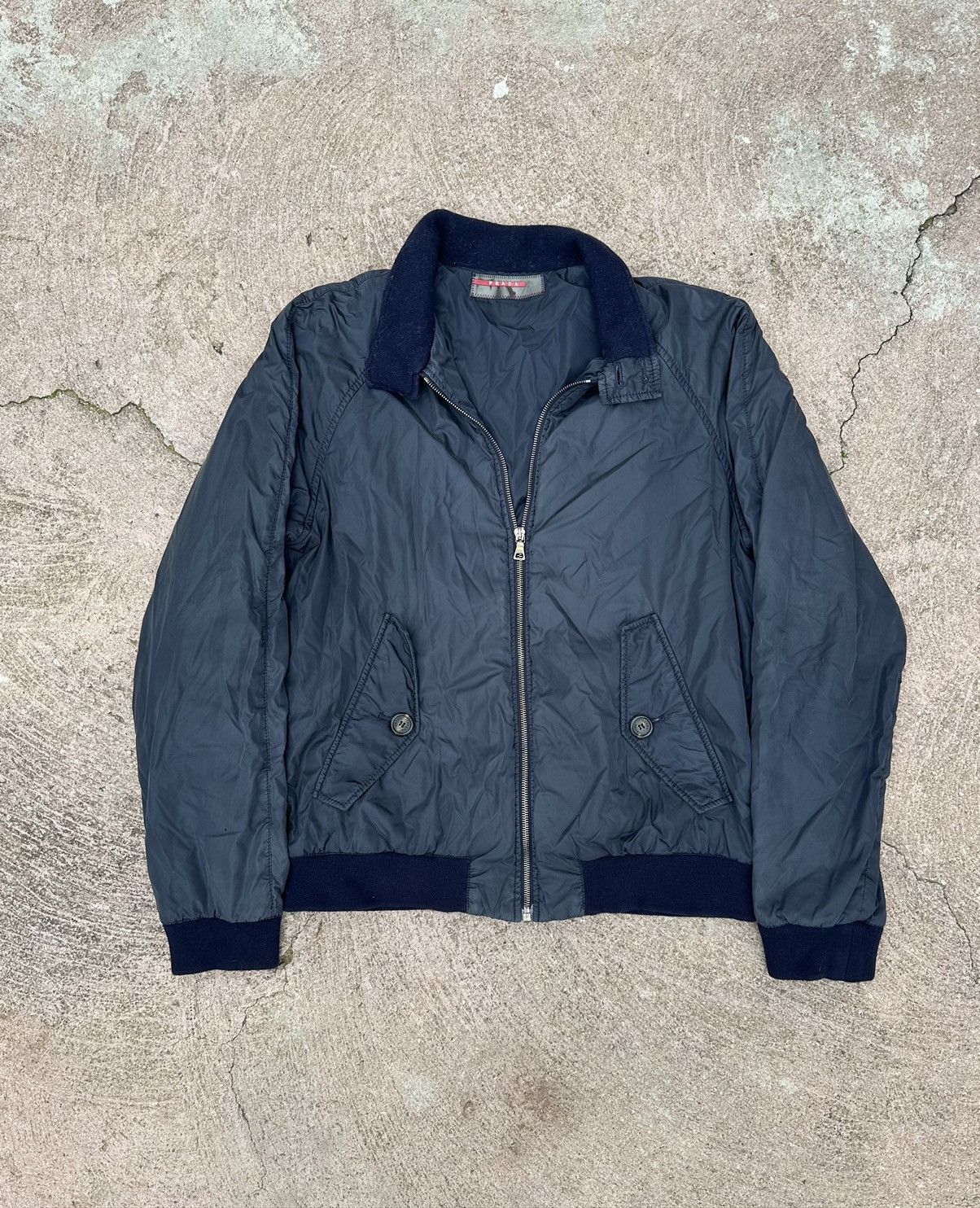 Prada Nylon Jacket Bomber Navy