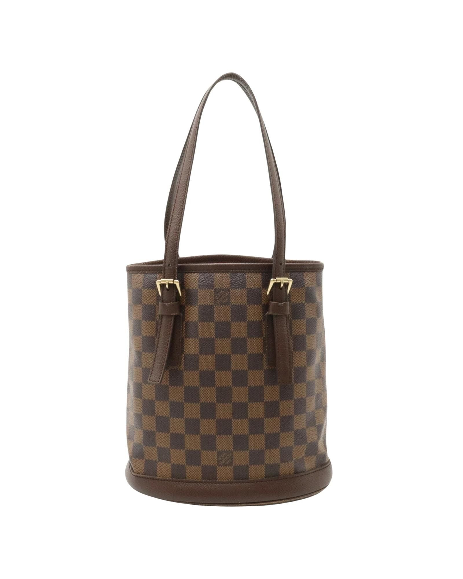 image of Louis Vuitton Versatile Canvas Shoulder Tote Bag in Brown, Women's