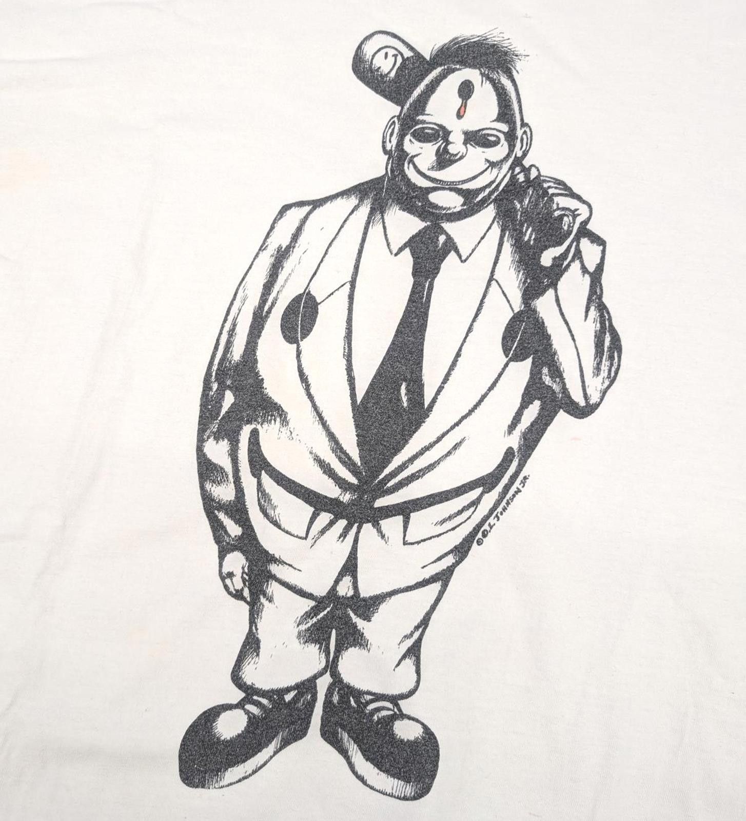 Hanes Rare Vintage 90s Pinhead Clown D. I. Johnson Jr Art T-shirt Size US XL / EU 56 / 4 - 2 Thumbnail