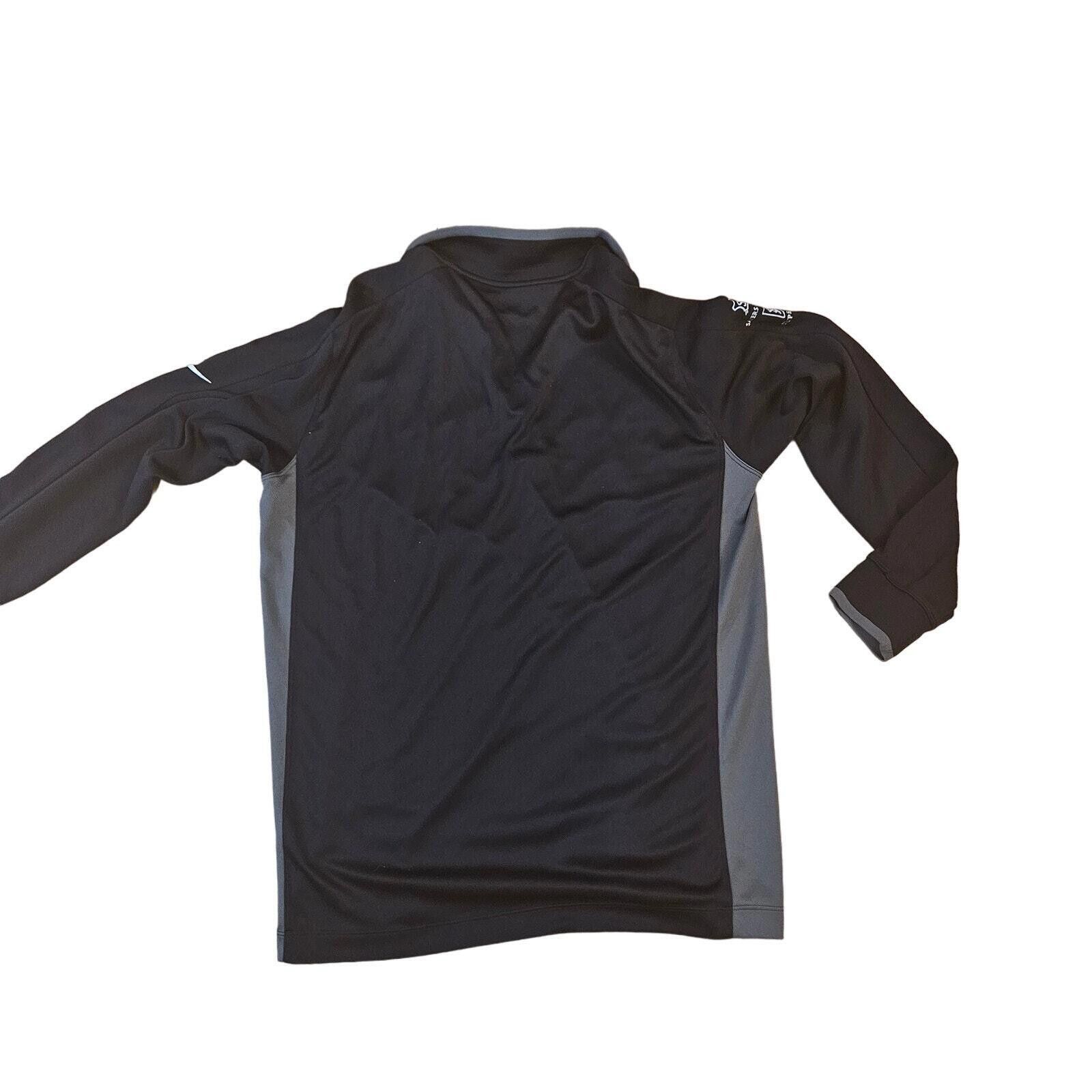 Nike Nike Mens Golf Dri-Fit Pullover Quarter-Zip Black Gray SZ L Size US 34 / EU 50 - 2 Thumbnail