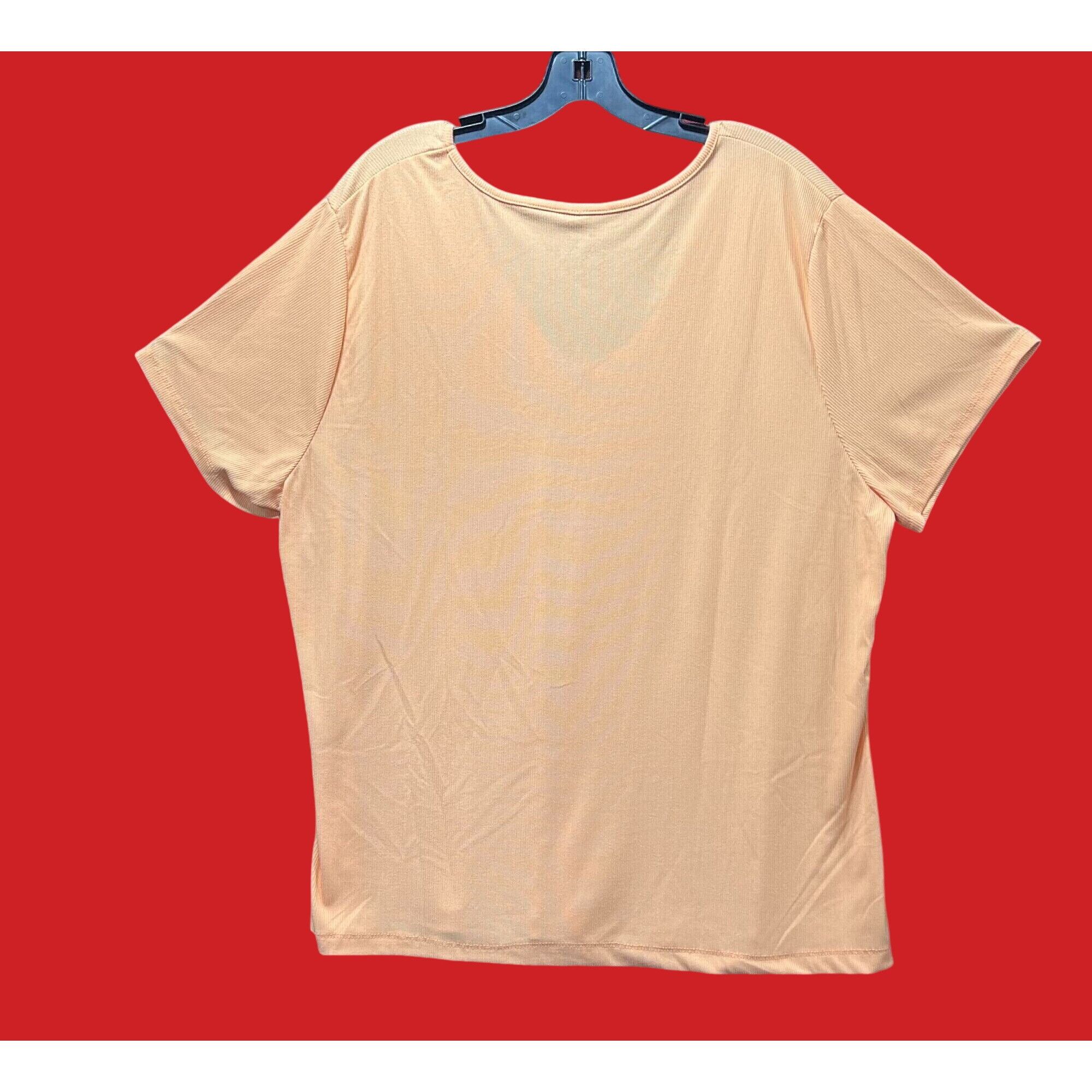 Other Rue + - Women's Short Sleeve T-Shirt - Orange - 4X Size 4XL / US 24-26 - 2 Thumbnail