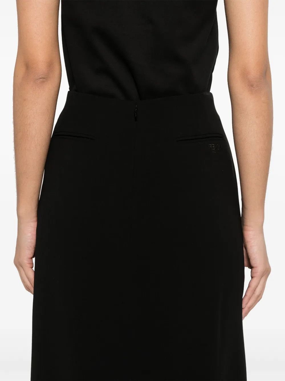 Fendi o1s1wg110226 Maxi Skirt in Black Size 28" / US 6 / IT 42 - 3 Thumbnail