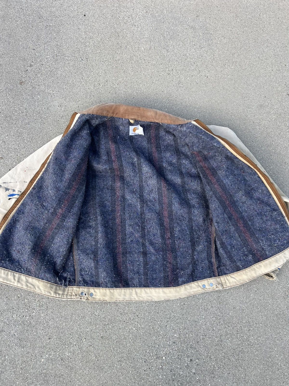 Carhartt Vintage Carhartt Detroit Jacket Thrashed Distressed Sun Fade Size US XL / EU 56 / 4 - 8 Thumbnail