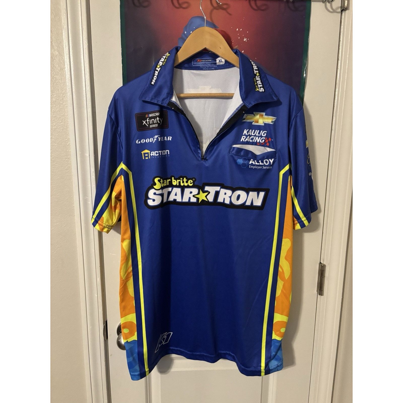 The Unbranded Brand pitcrew nascar official Race Gear Large Blue Kaulig Racing Size US XL / EU 56 / 4 - 1 Thumbnail