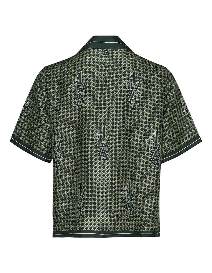 Amiri o1gr1nt0426 Houndstooth Bowling Shirt in Green Size US XS / EU 42 / 0 - 2 Thumbnail