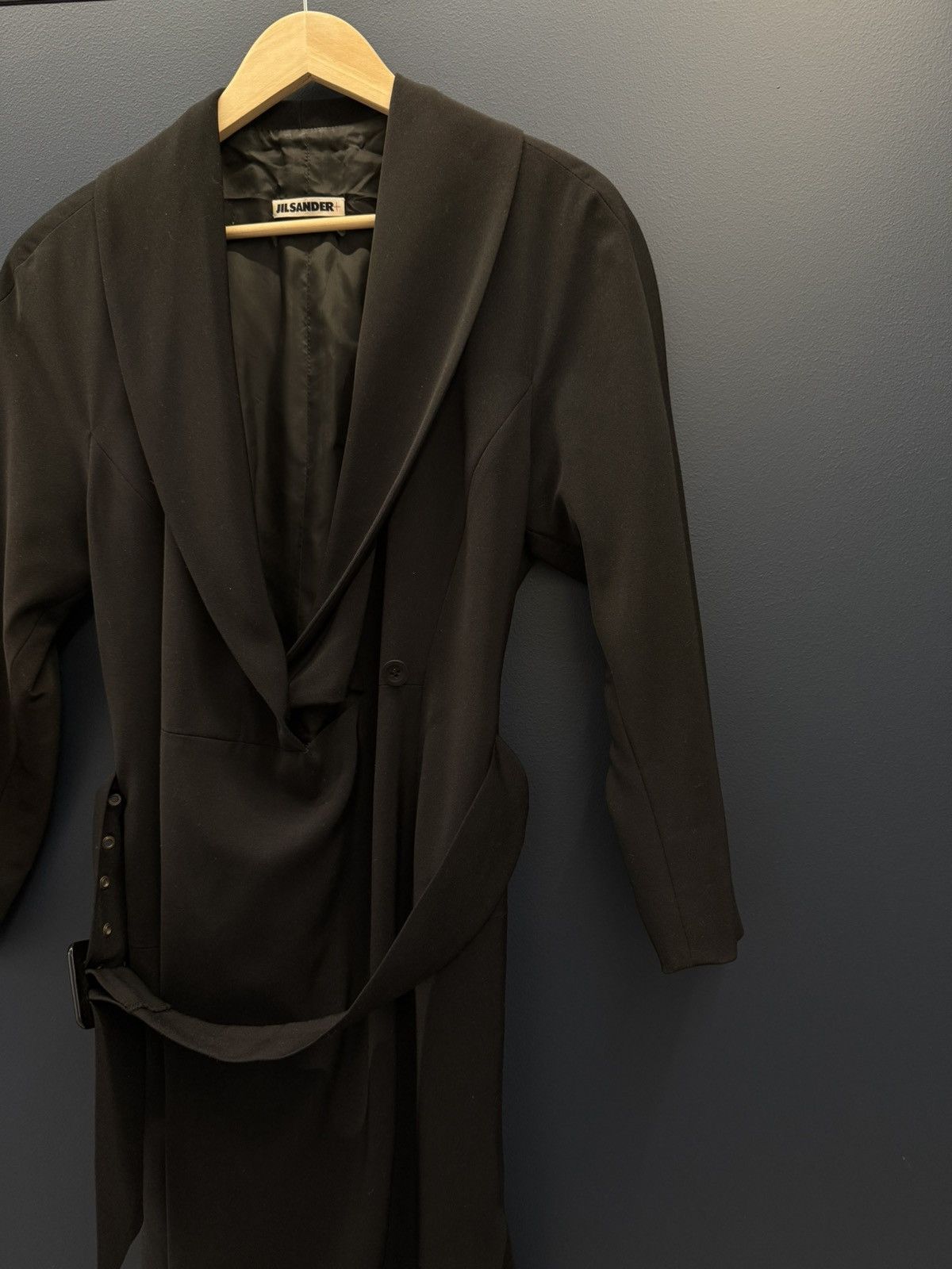 Jil Sander Archive 80-90s Jil Sander + West Germany Black Dress Coat Size M / US 6-8 / IT 42-44 - 4 Thumbnail