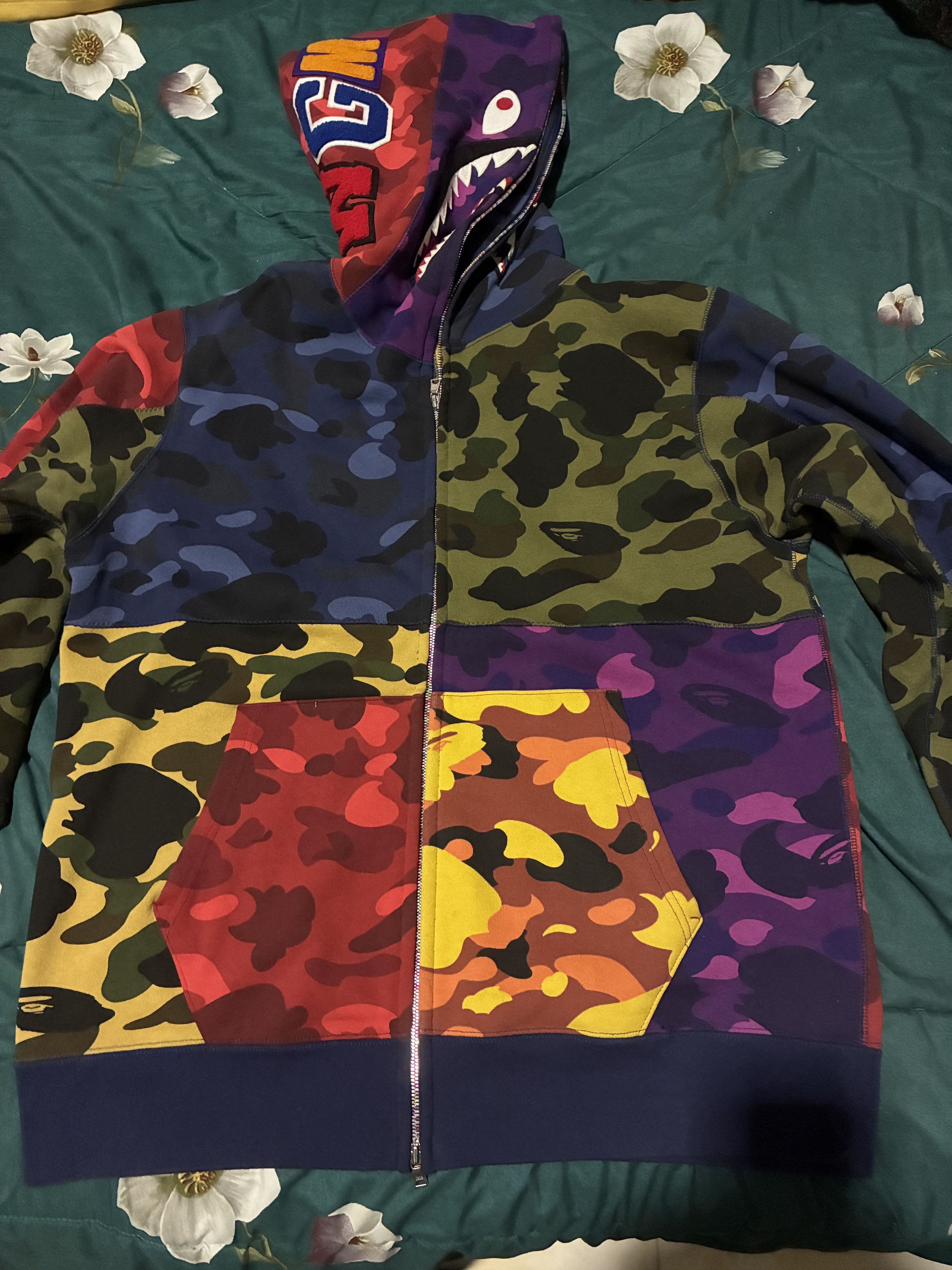 Bape Bape hoodie mix camo Size US XXL / EU 58 / 5 - 1 Thumbnail