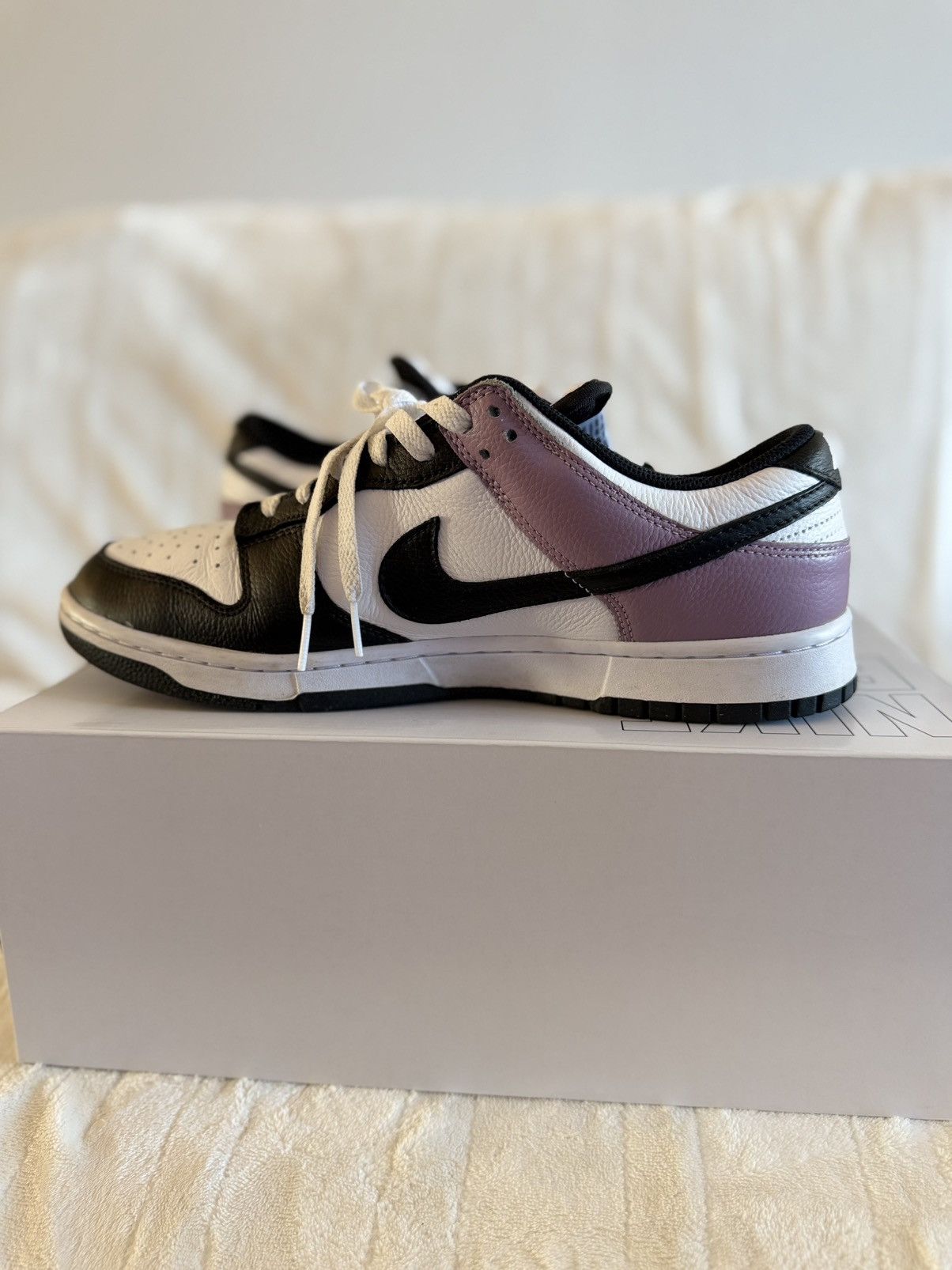 Nike Nike By You Dunk Low Light Purple Black White Men’s Size 12 Size US 12 / EU 45 - 3 Thumbnail