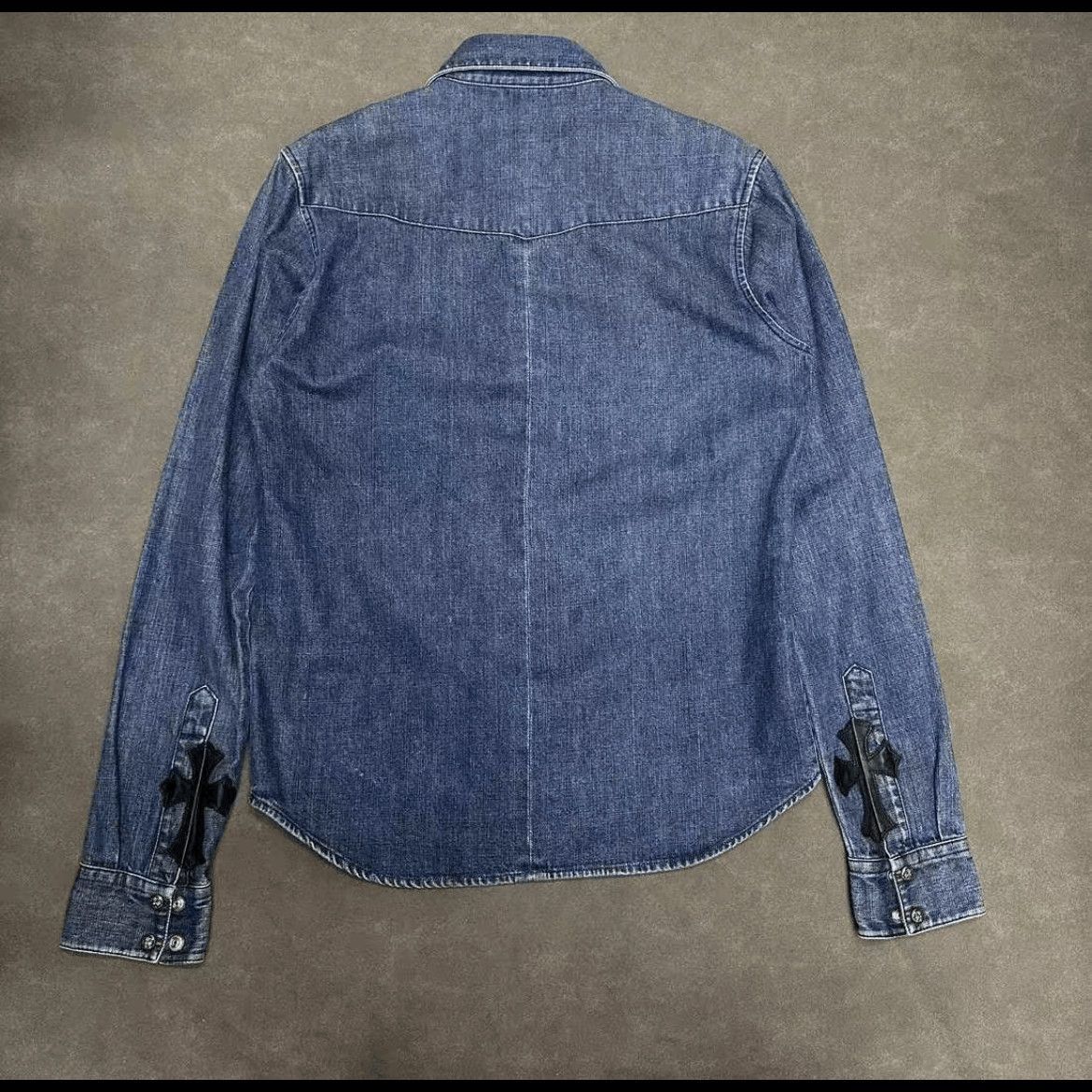 Chrome Hearts Chrome Hearts Denim Leather Patches Shirt Jacket-2507 Size US XS / EU 42 / 0 - 3 Thumbnail
