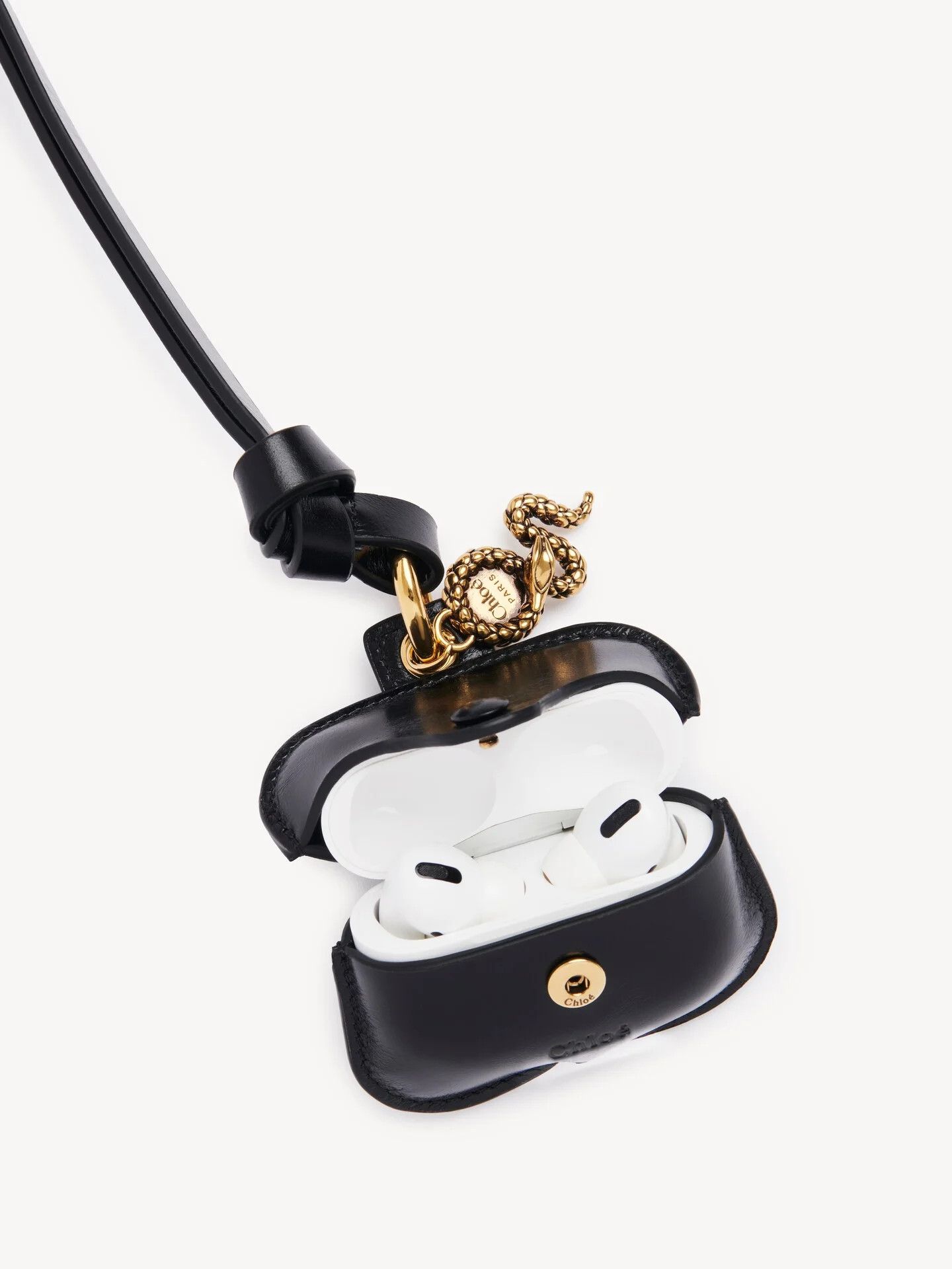 Chloe o1loc1c10226 Size: OS / Snake Airpods Case in Black Size ONE SIZE - 4 Thumbnail